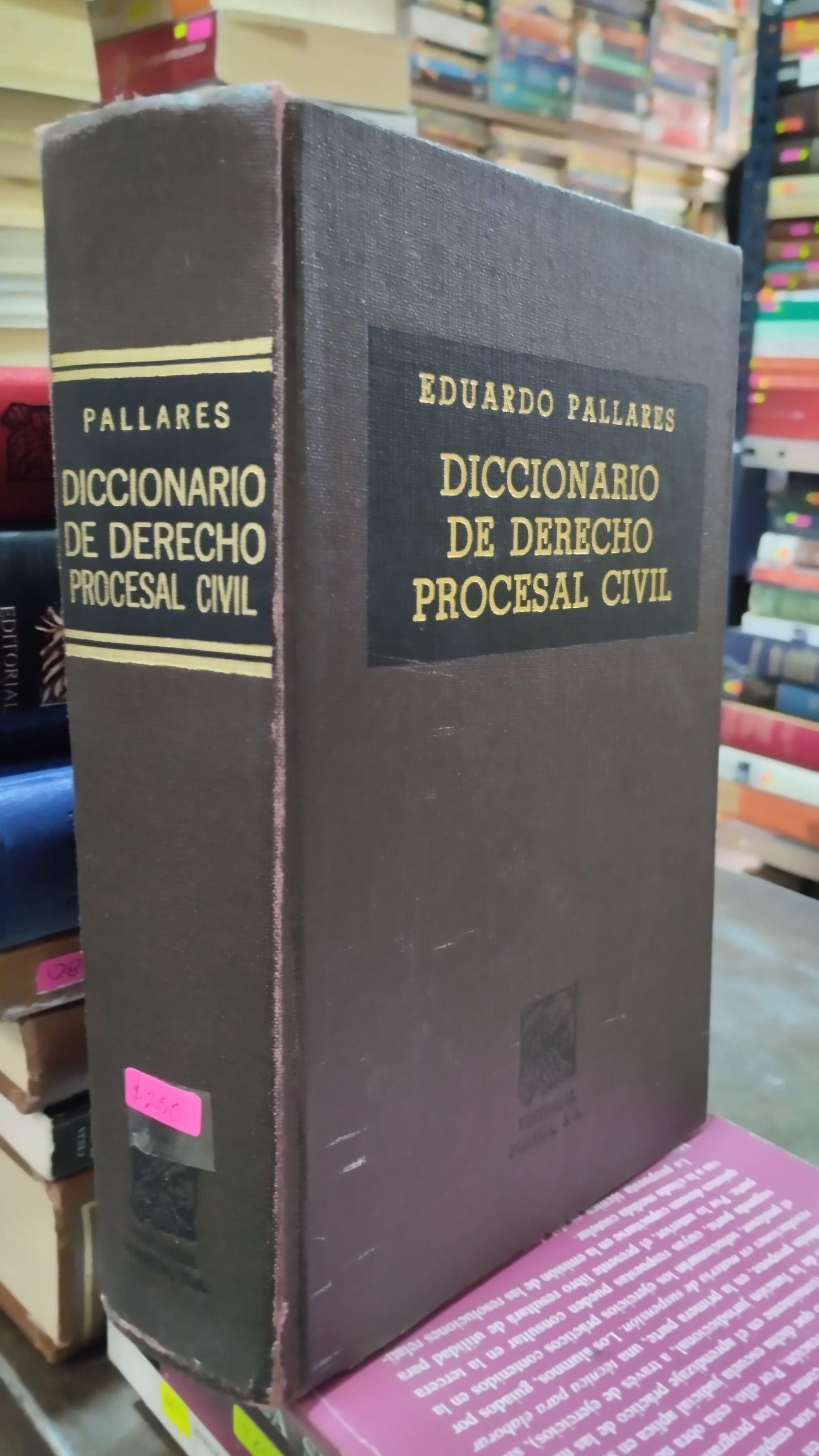 DICCIONARIO DE DERECHO PROCESAL CIVIL POR EDUARDO PALLARES LIBRO USADO DERECHO ALDAMA