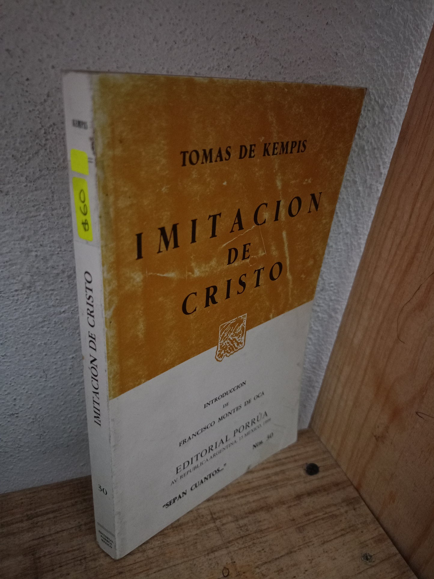 IMITACIÓN DE CRISTO POR TOMAS DE KEMPIS USADO NOVELA LITERARIO 305