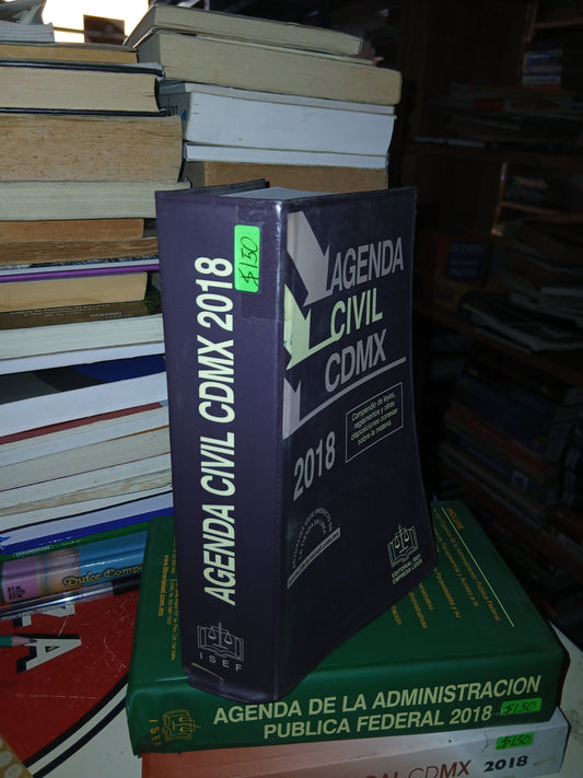 AGENDA CIVIL CDMX 2018 POR EDITORIAL ISEF USADO DERECHO LITERARIO 207