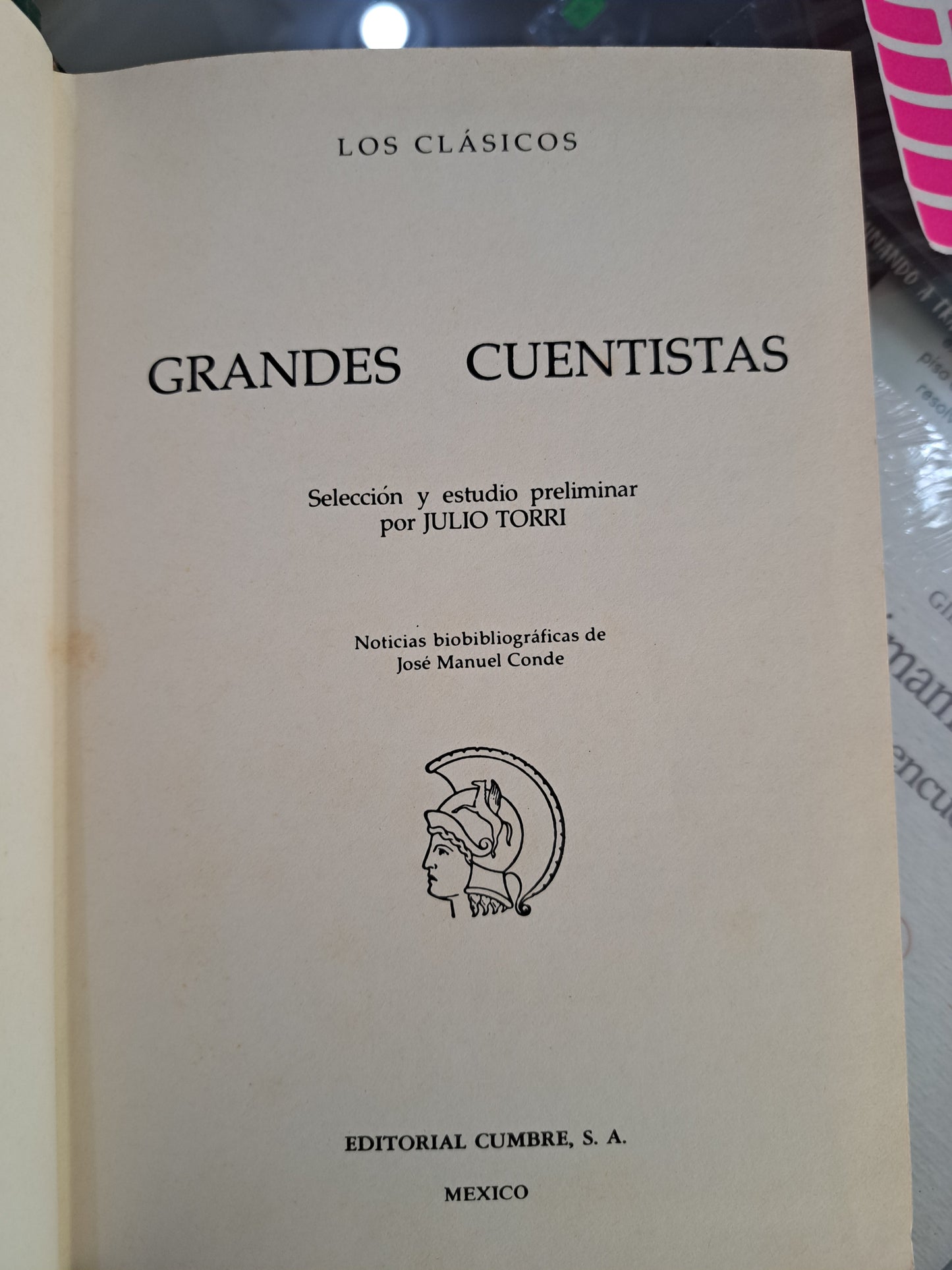 LOS CLÁSICOS GRANDES CUENTISTAS JULIO TORRI USADO NOVELA JUÁREZ