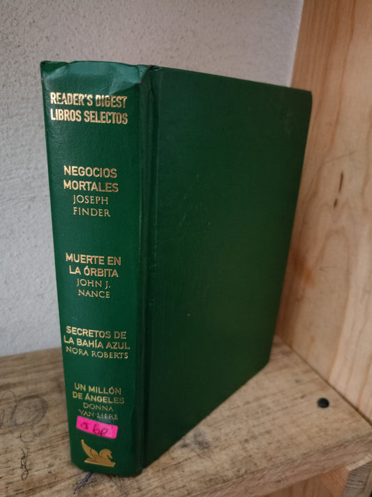 NEGOCIOS MORTALES JOSEPH FINDER MUERTE EN LA ÓRBITA JOHN J. NANCE SECRETOS DE LA BAHÍA AZUL NORA ROBERTS UN MILLÓN DE ÁNGELES DONNA VAN LIERE USADO NOVELA LITERARIO 305