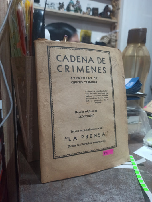 CADENA DE CRÍMENES POR LEO D'OLMO USADO ANTIGUOS ALDAMA
