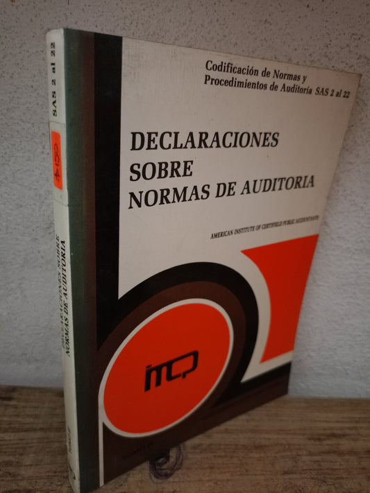 DECLARACIONES SOBRE NORMAS DE AUDITORÍA TOMO II USADO ADMINISTRACIÓN LITERARIO 305