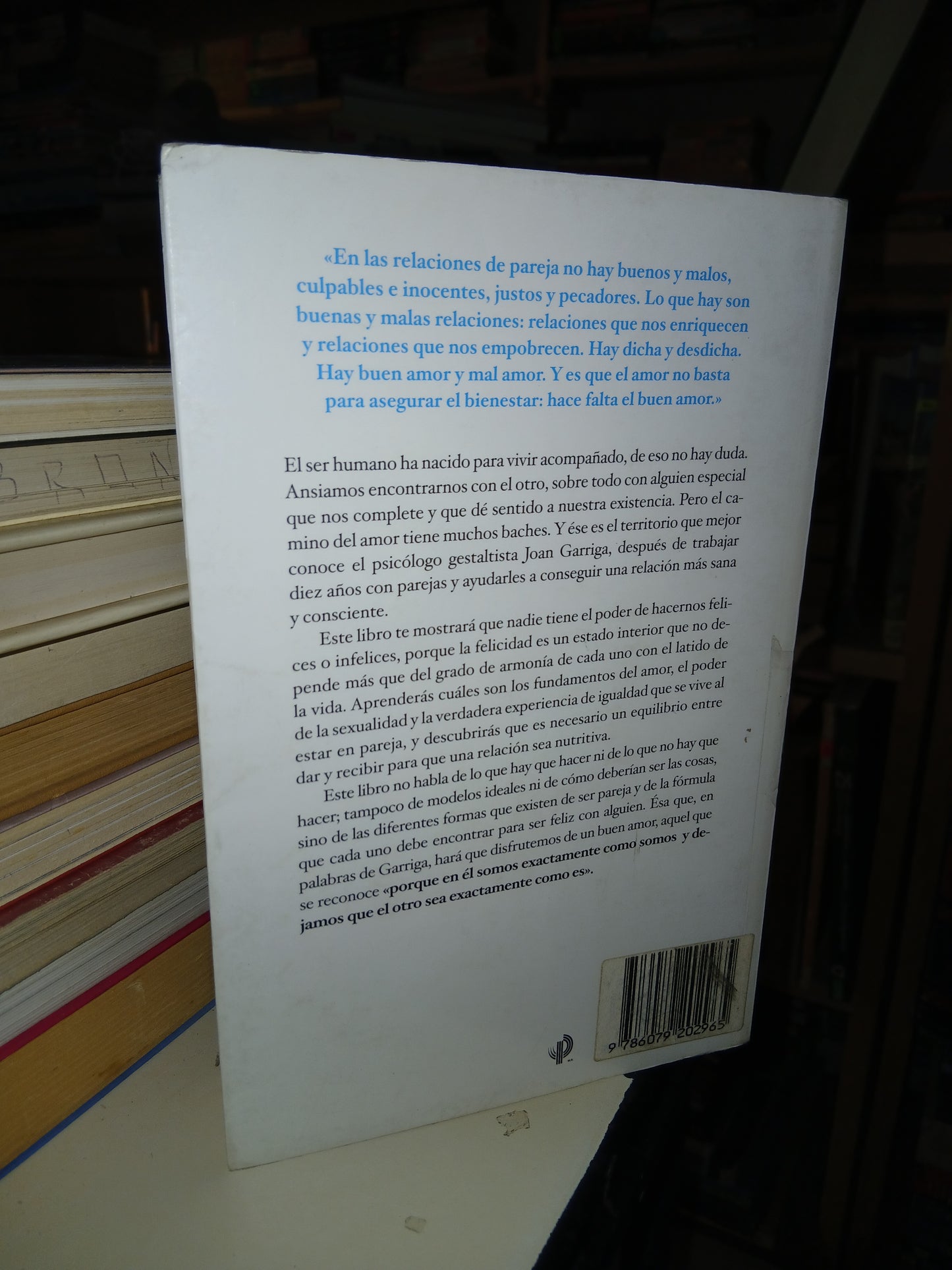 EL BUEN AMOR EN LA PAREJA POR JOAN GARRIGA USADO SUPERACIÓN PERSONAL LITERARIO 207