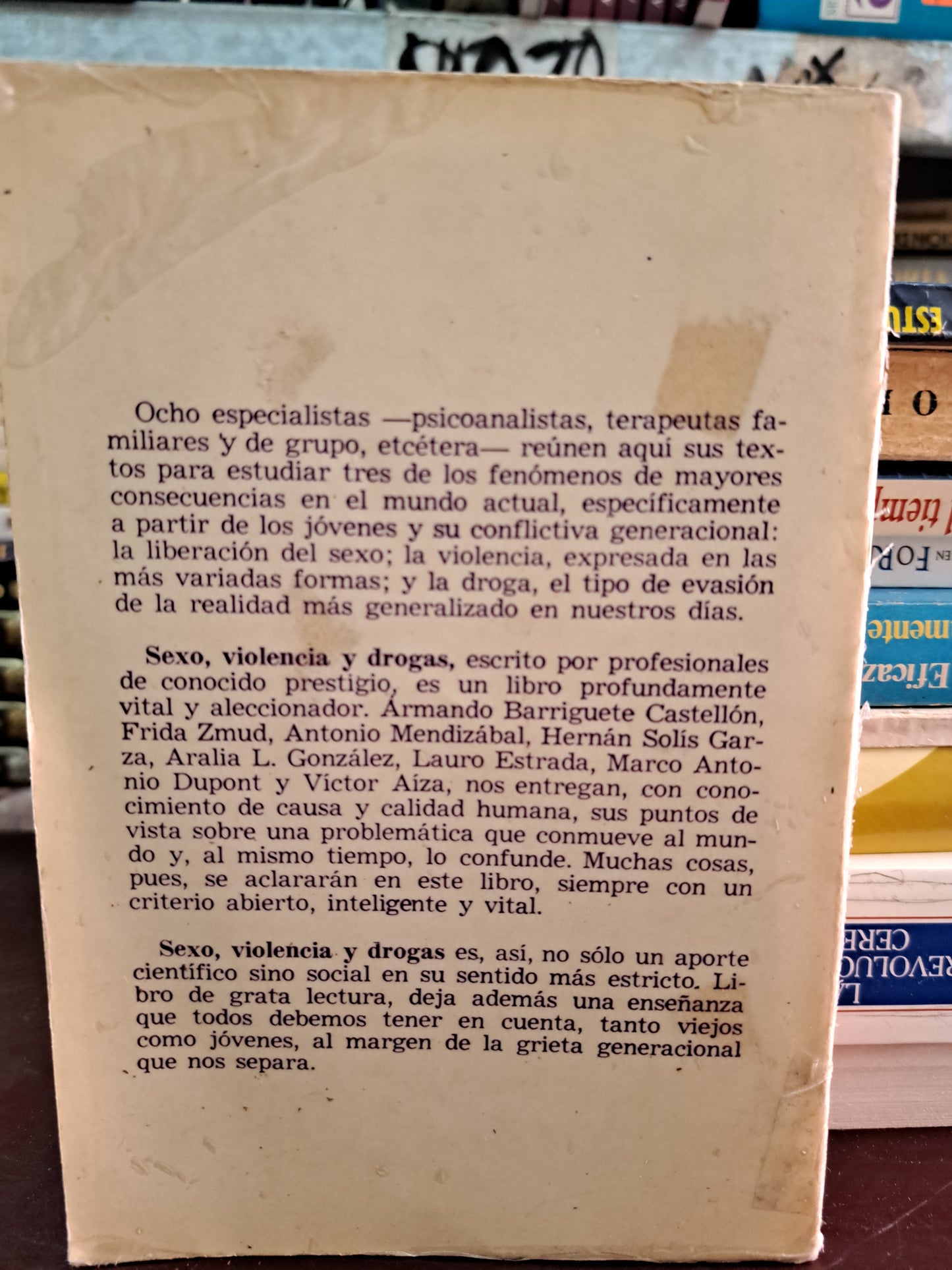 SEXO, VIOLENCIA Y DROGAS LAURO ESTRADA ET.AL USADO PSICOLOGÍA LITERARIO 305