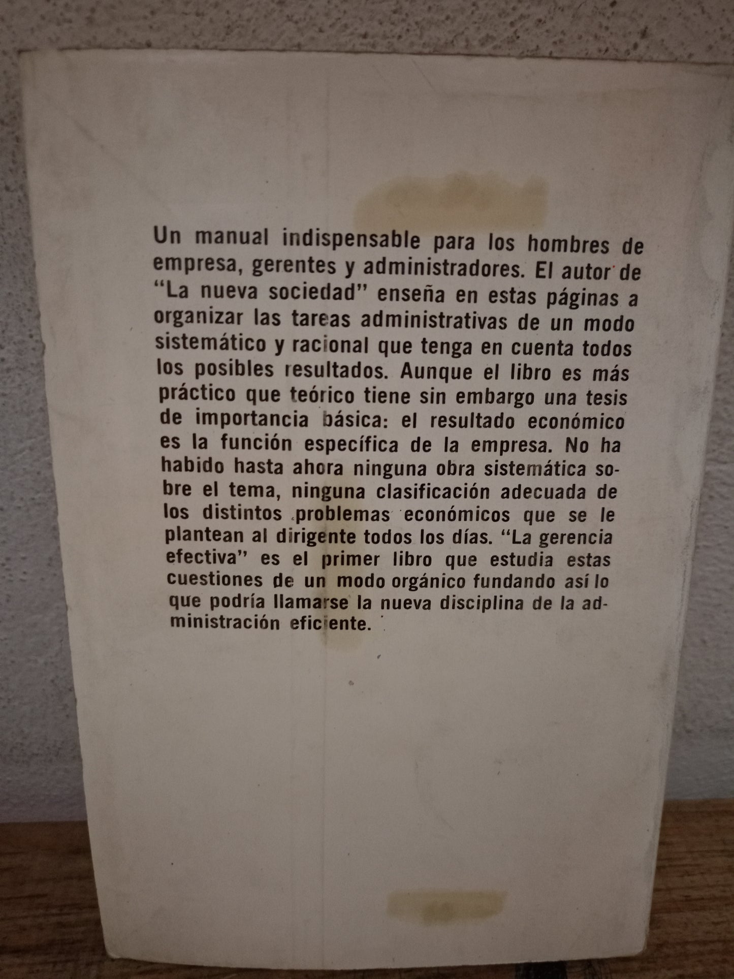 LA GERENCIA AFECTIVA POR PETER DRUCKER USADO ADMINISTRACIÓN LITERARIO 305