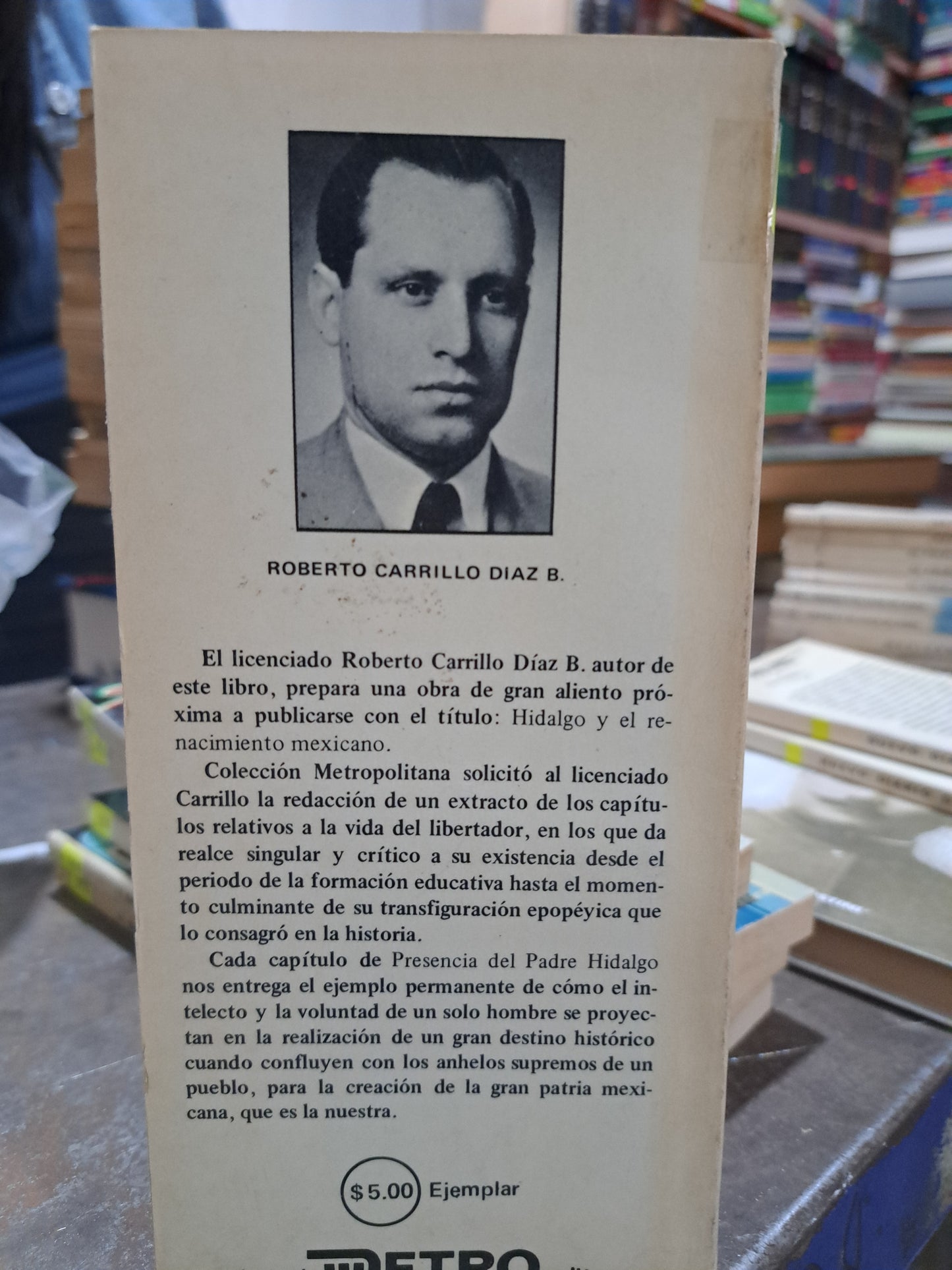 PRESENCIA DEL PADRE HIDALGO ROBERTO CARRILLO DIAZ B USADO HISTORIA ALDAMA