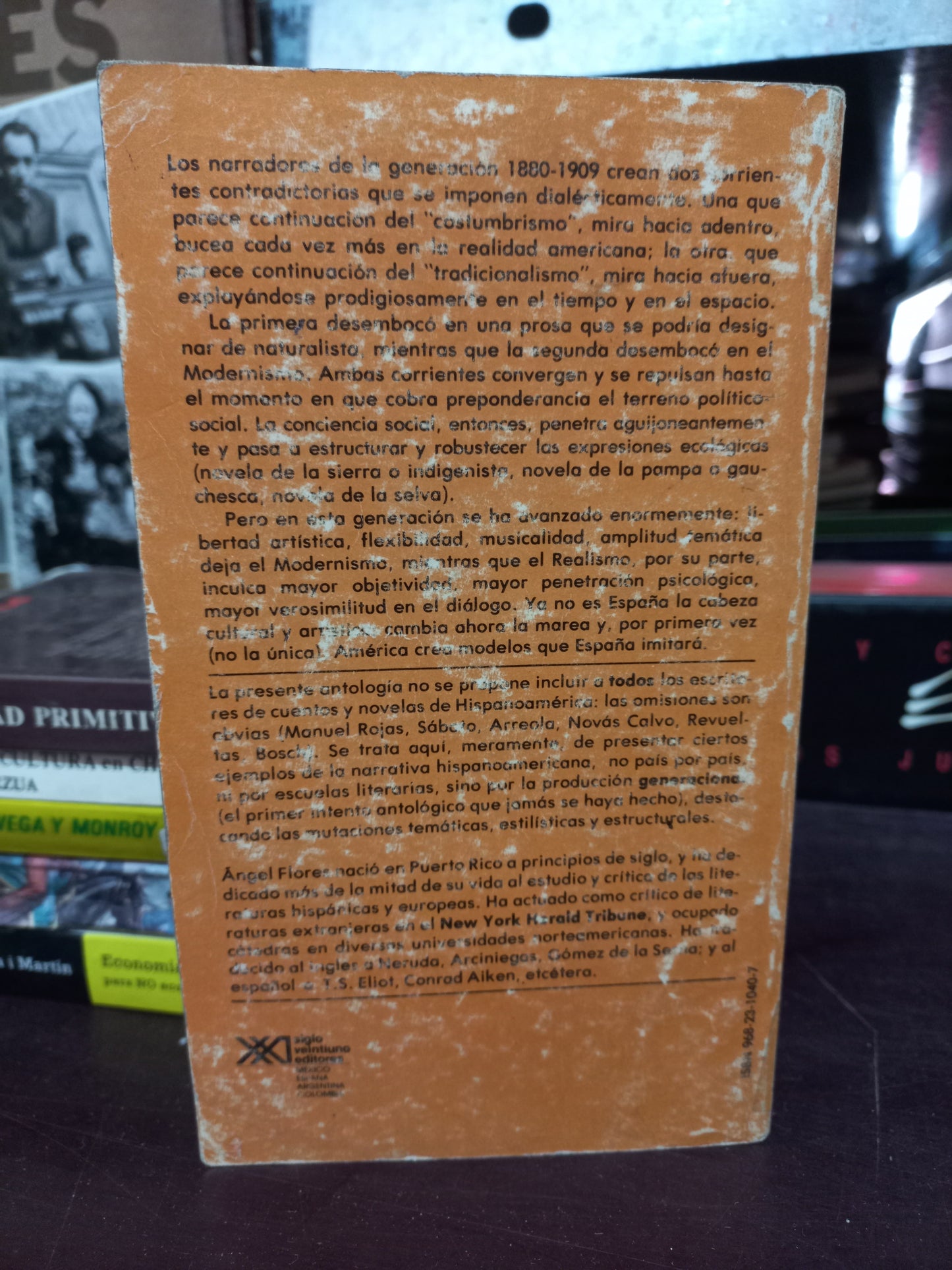 NARRATIVA HISPANOAMERICANA 1816-1981 HISTORIA Y ANTOLOGIA 2 LA GENRRACION DE 1880-1909 POR ANGEL FLORES USADO HISTORIA LITERARIO 305