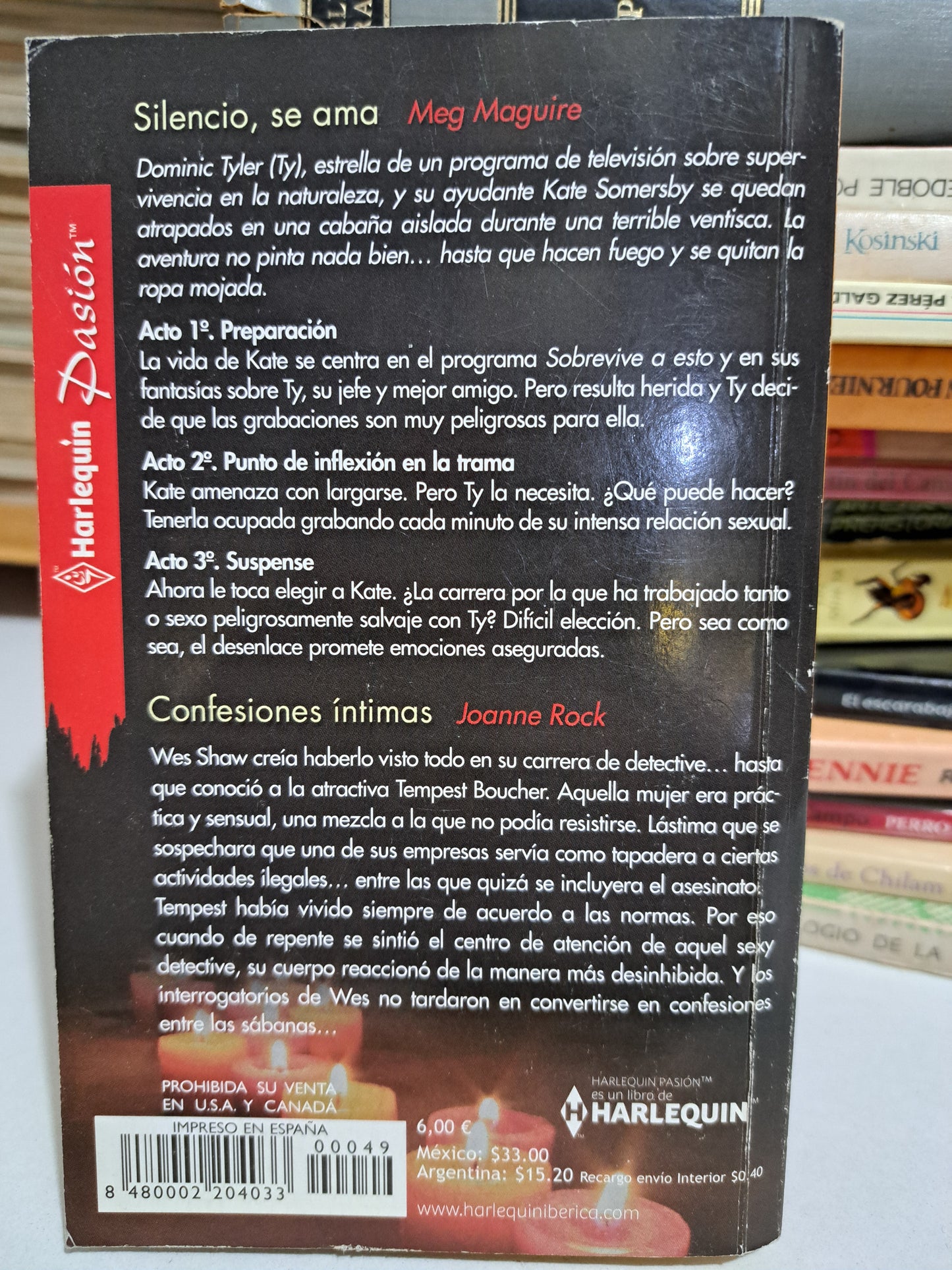 SILENCIO, SE AMA MEG MAGUIRE CONFESIONES ÍNTIMAS JOANNE ROCK USADO NOVELA JUÁREZ