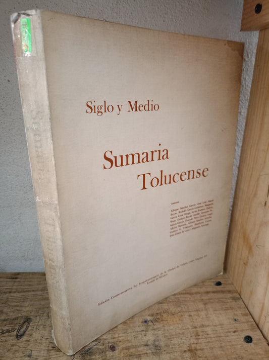 SUMARIA TOLUCENSE SIGLO Y MEDIO USADO HISTORIA LITERARIO 305