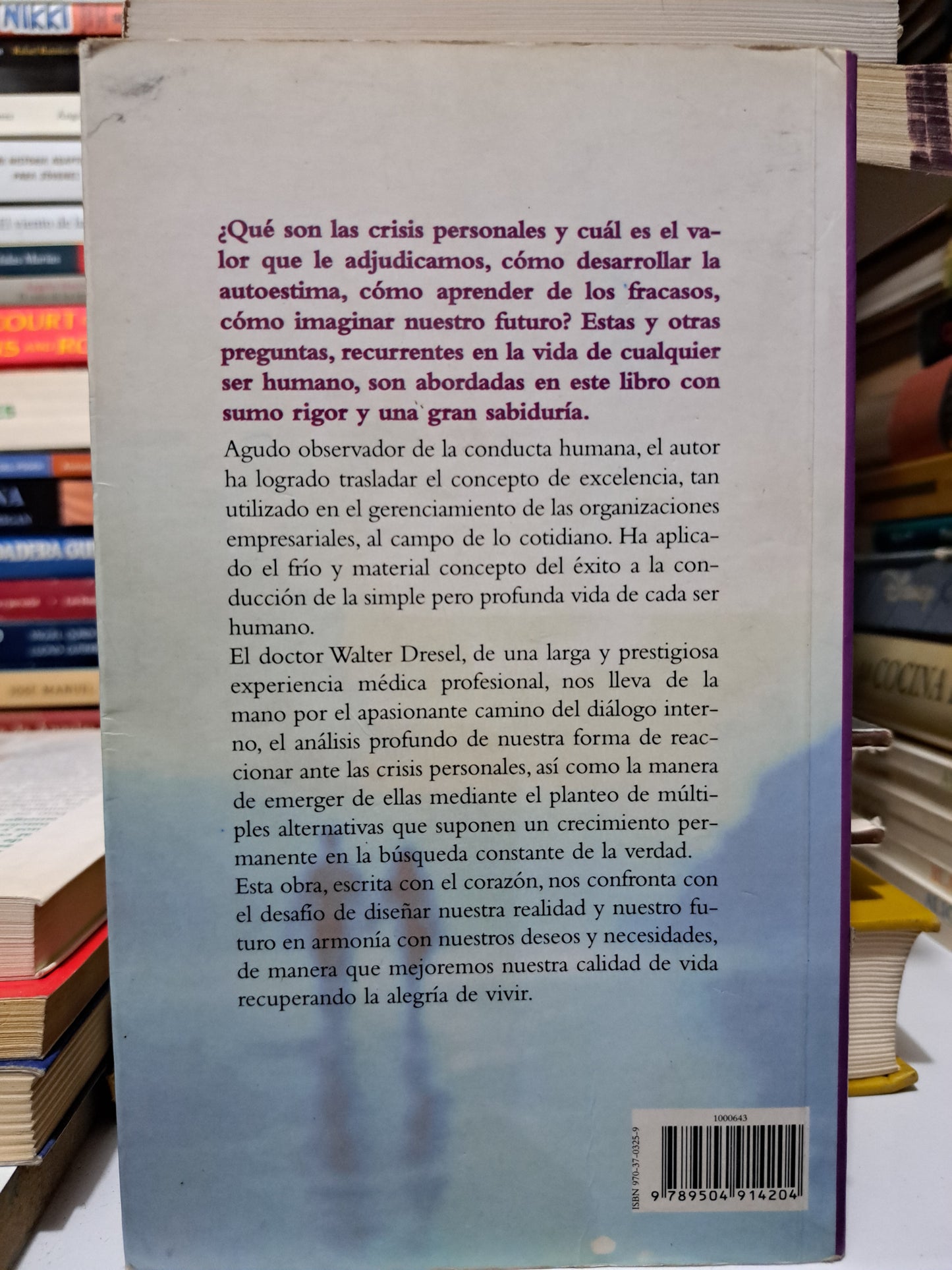 EL LADO PROFUNDO DE LA VIDA WALTER DRESEL USADO NOVELA JUÁREZ