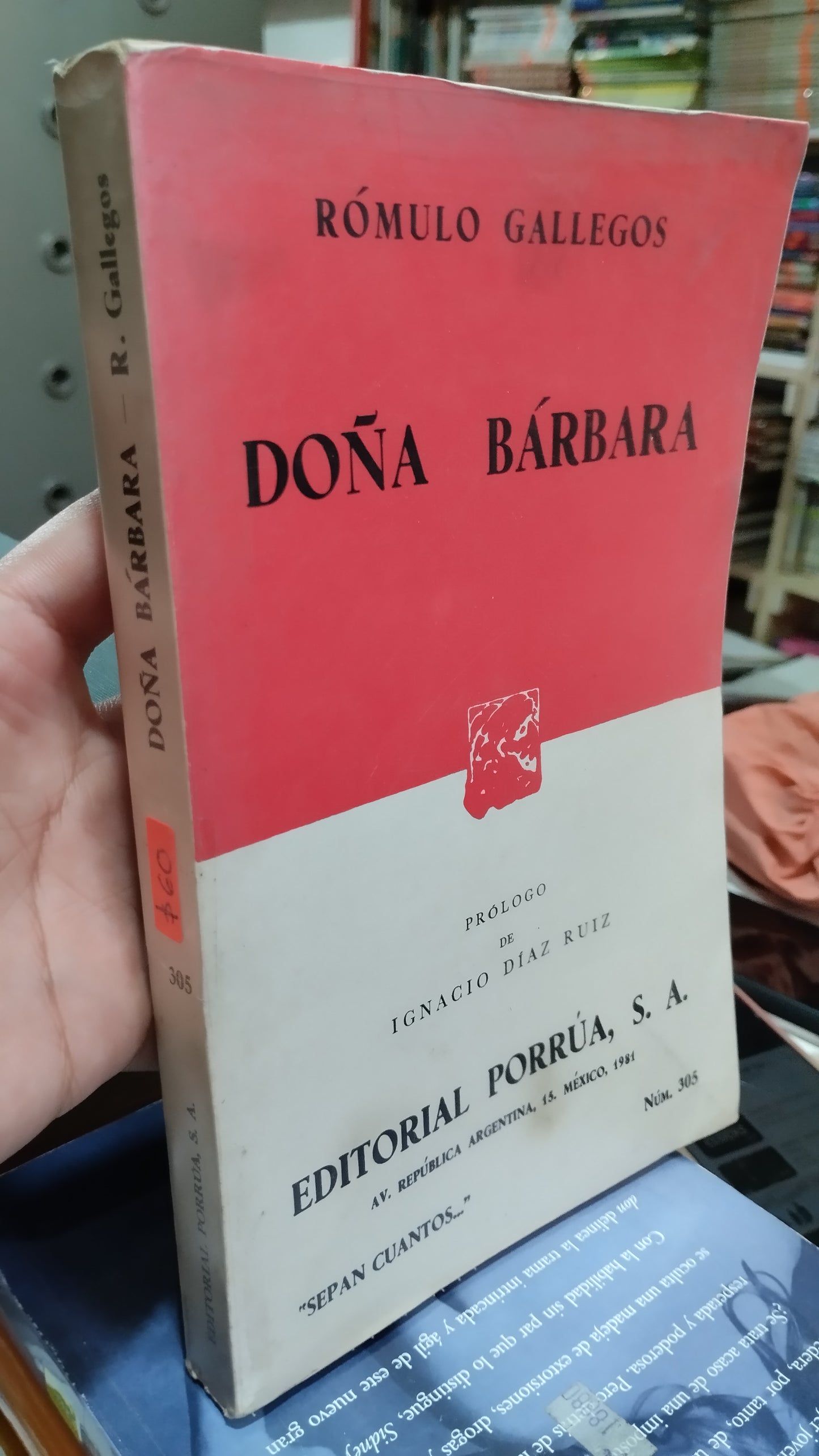 DOÑA BARBARA POR ROMULO GALLEGOS LIBRO USADO NOVELAS ALDAMA