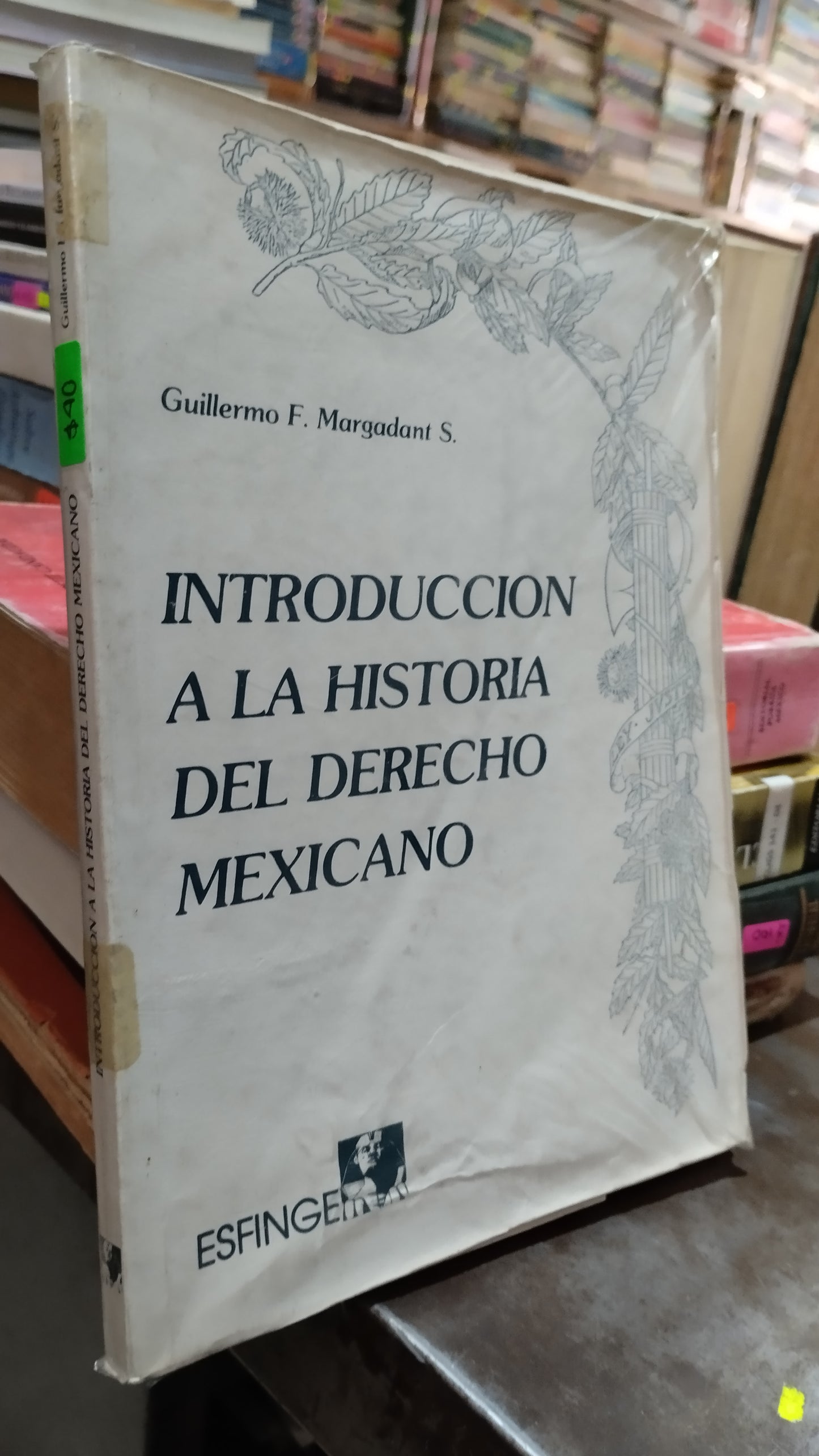 INTRODUCCION A LA HISTORIA DEL DERECHO MEXICANO POR GUILLERMO MARGADANT LIBRO USADO DERECHO ALDAMA