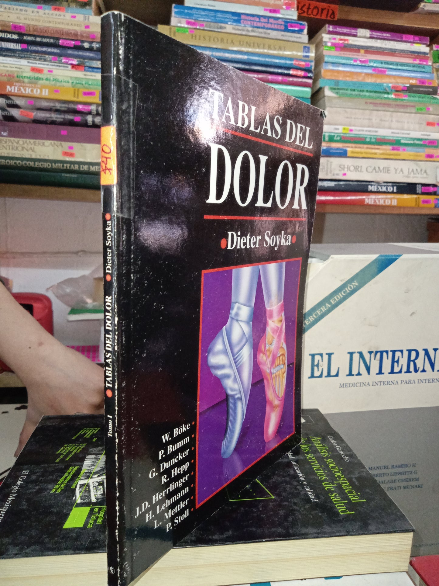 TABLAS DEL DOLOR TOMO I POR  DIETER SOYKA USADO MEDICINA LITERARIO 207