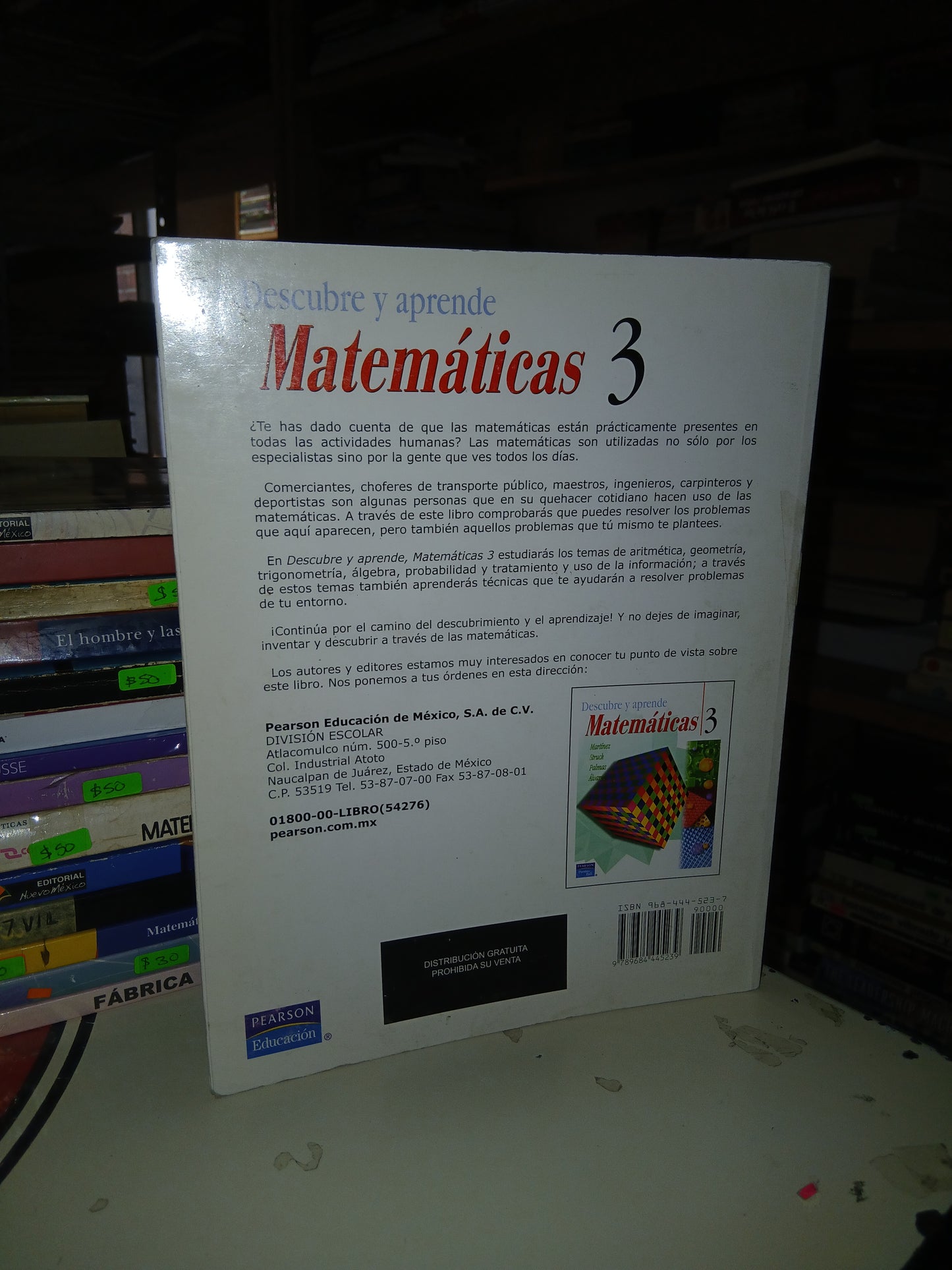 DESCUBRE Y APRENDE MATEMÁTICAS 3 POR MARTÍNEZ, STRUCK, PALMAS Y ÁLVAREZ USADO MATEMÁTICAS LITERARIO 207