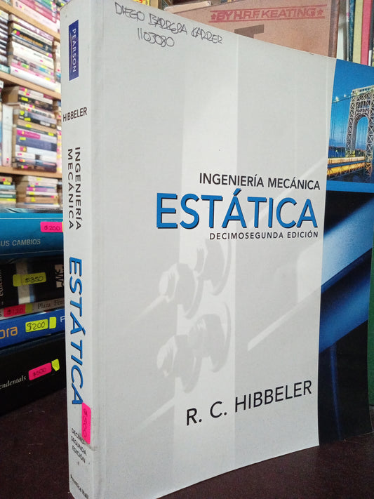INGENIERÍA MECANICA ESTATICA POR R.C. HIBBERLER USADO MATE LITERARIO 305