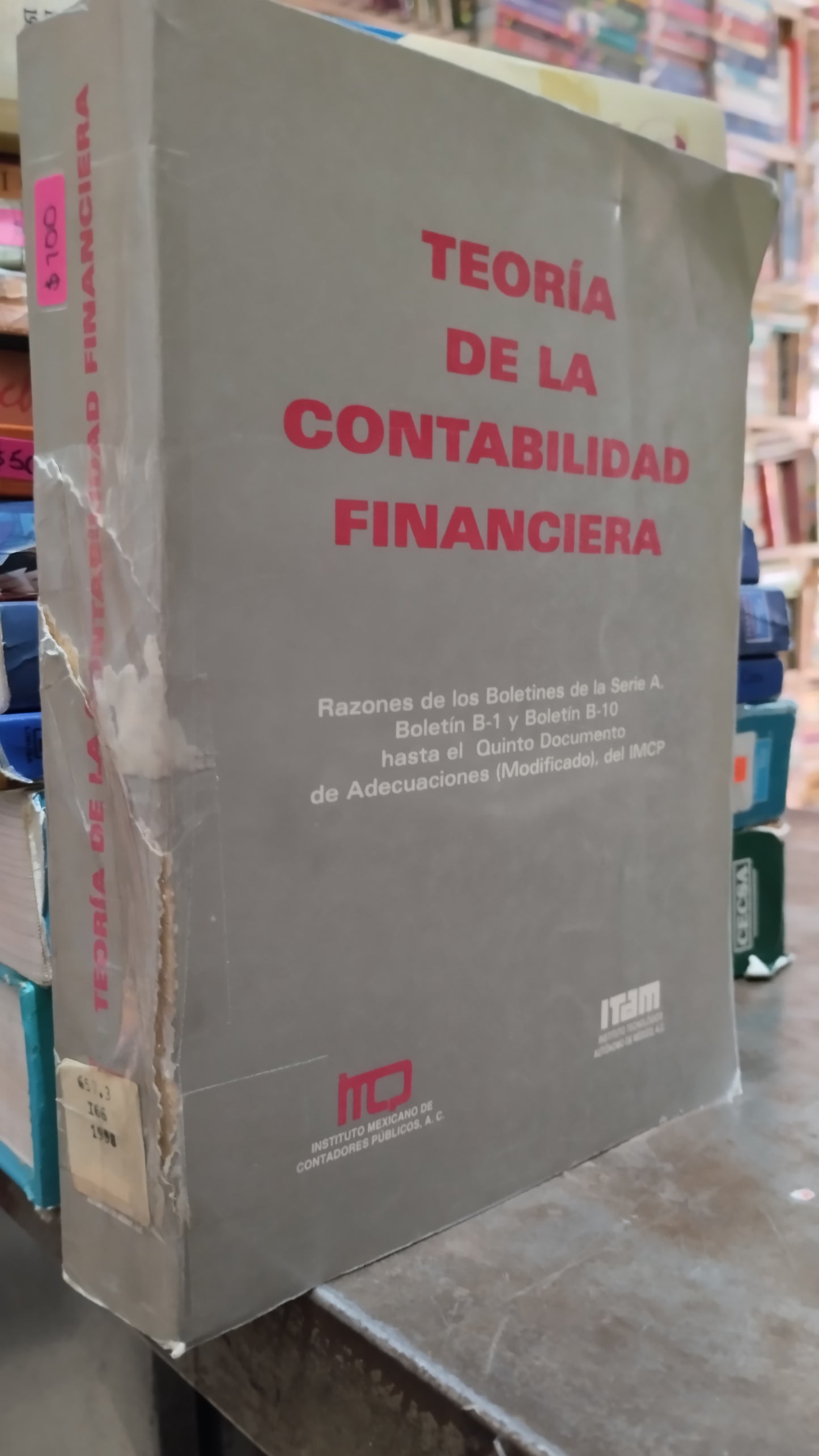 TEORIA DE LA CONTABILIDAD FINANCIERA LIBRO USADO ADMINISTRACION ALDAMA