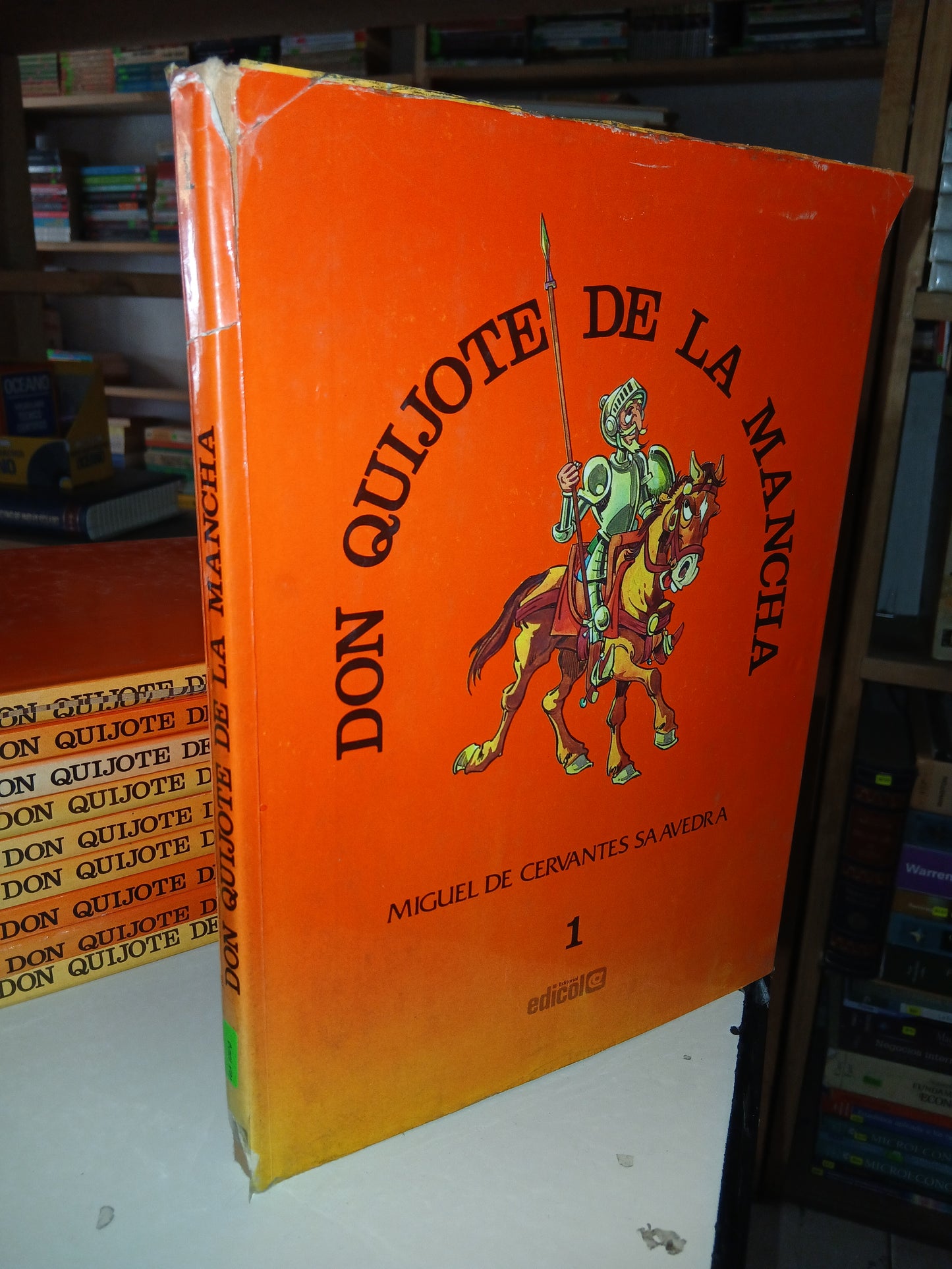 DON QUIJOTE DE LA MANCHA POR MIGUEL DE CERVANTES SAAVEDRA  VOLÚMENES 1-10 USADO INFANTIL LITERARIO 207