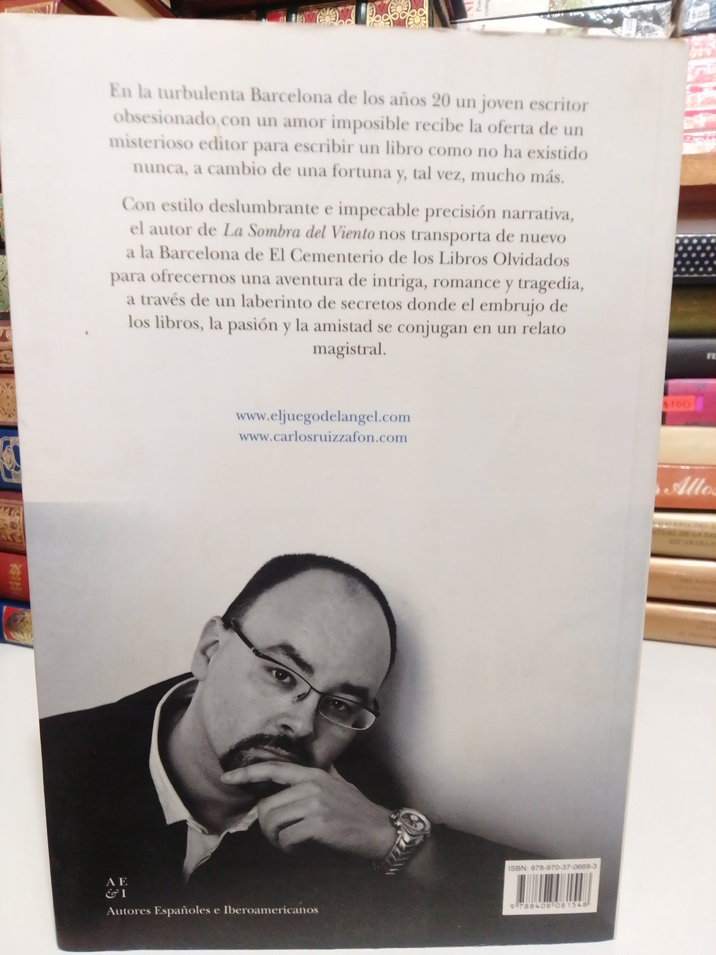 EL JUEGO DEL ANGEL POR CARLOS RUIZ ZAFON USADO NOVELA JUAREZ