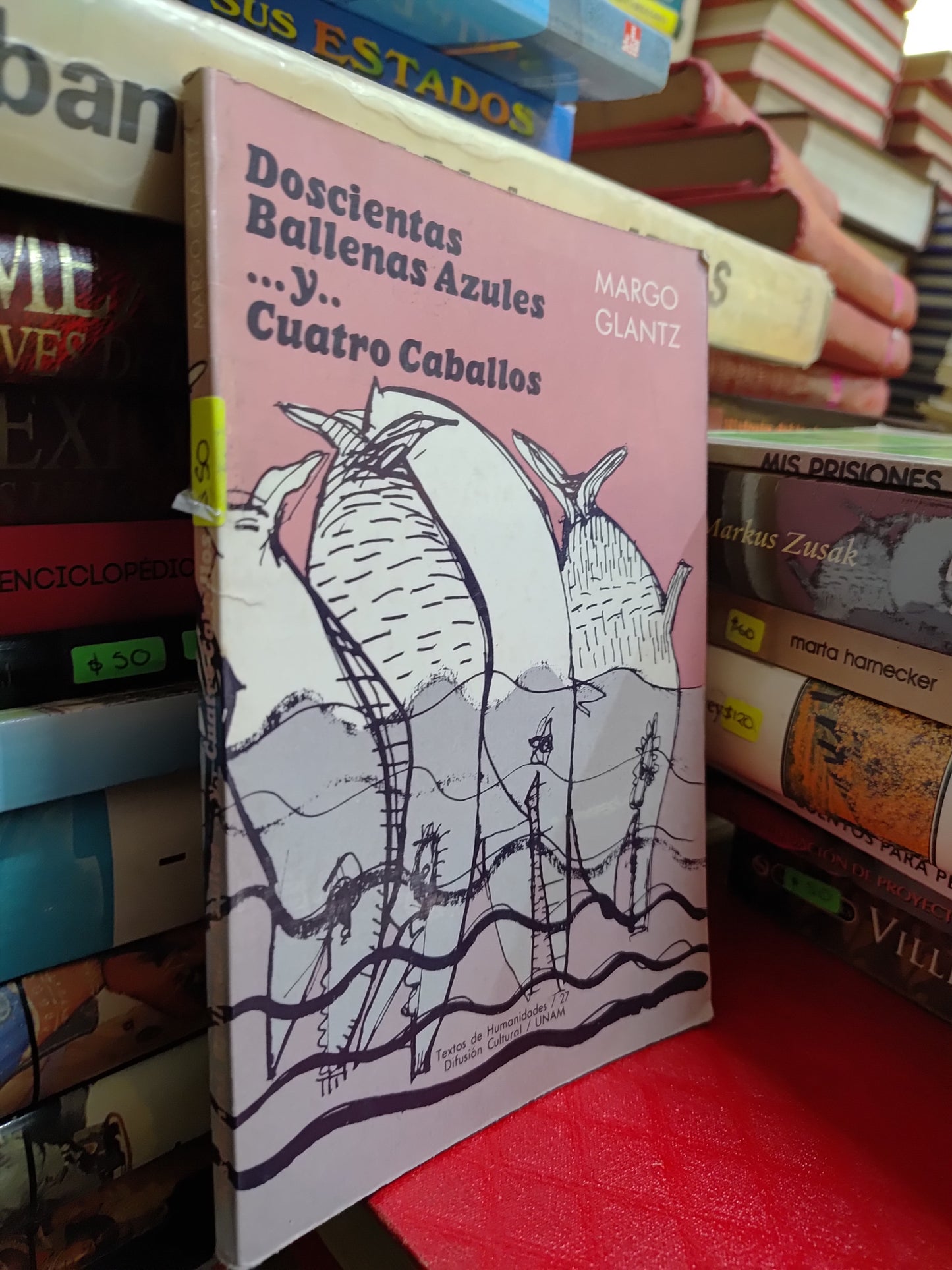 DOSCIENTAS BALLENAS AZULES Y CUATRO CABALLOS POR MARGO GLANTZ USADO NOVELAS JUAREZ 507