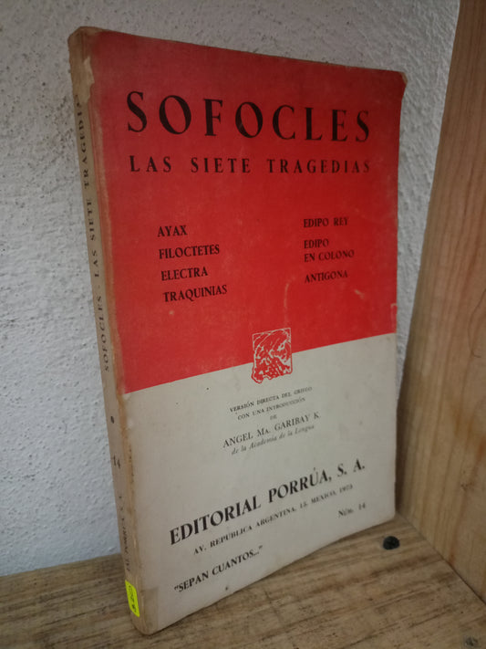 SOFOCLES LAS SIETE TRAGEDIAS USADO NOVELA LITERARIO 305