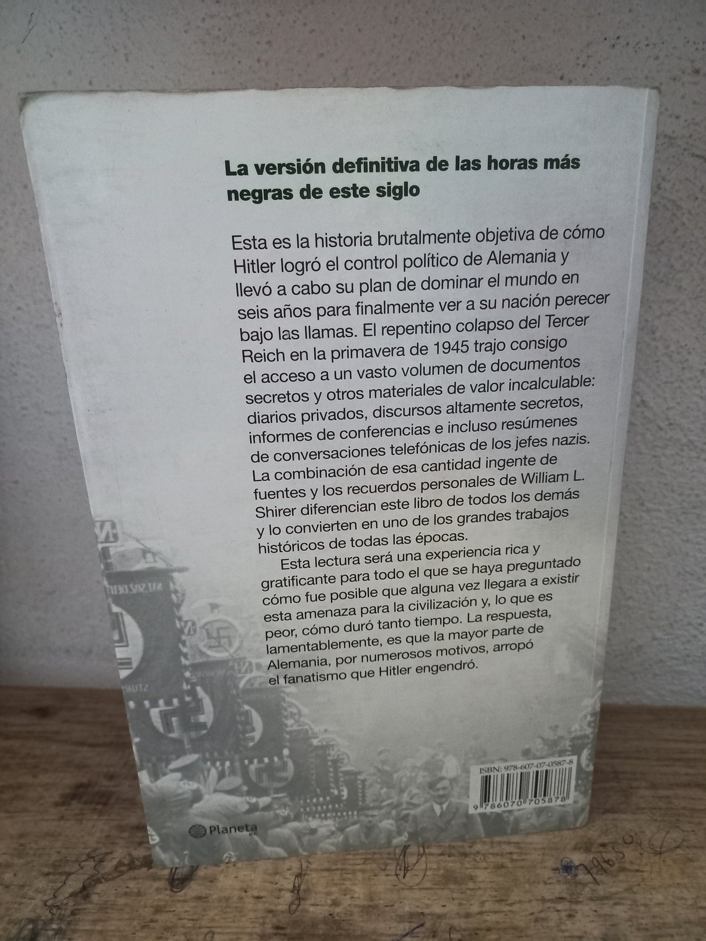 AUGE Y CAÍDA DEL TERCER REICH VOLUMEN I TRIUNFO DE ADOLF HITLER Y SUEÑOS DE CONQUISTA POR WILLIAM L. SHIRER USADO HISTORIA LITERARIO 305