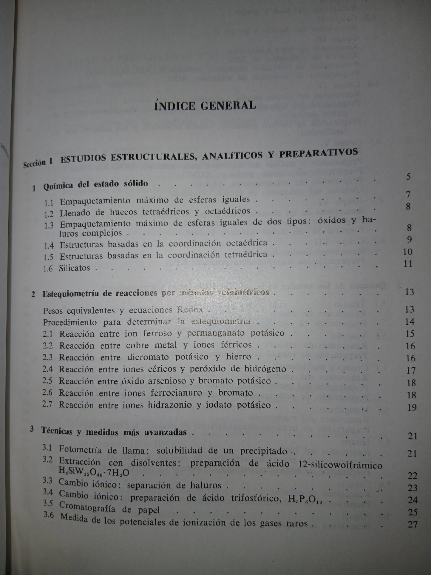 QUÍMICA INORGÁNICA. PRÁCTICA AVANZADA POR ADAMS Y RAYNOR USADO QUÍMICA LITERARIO 207