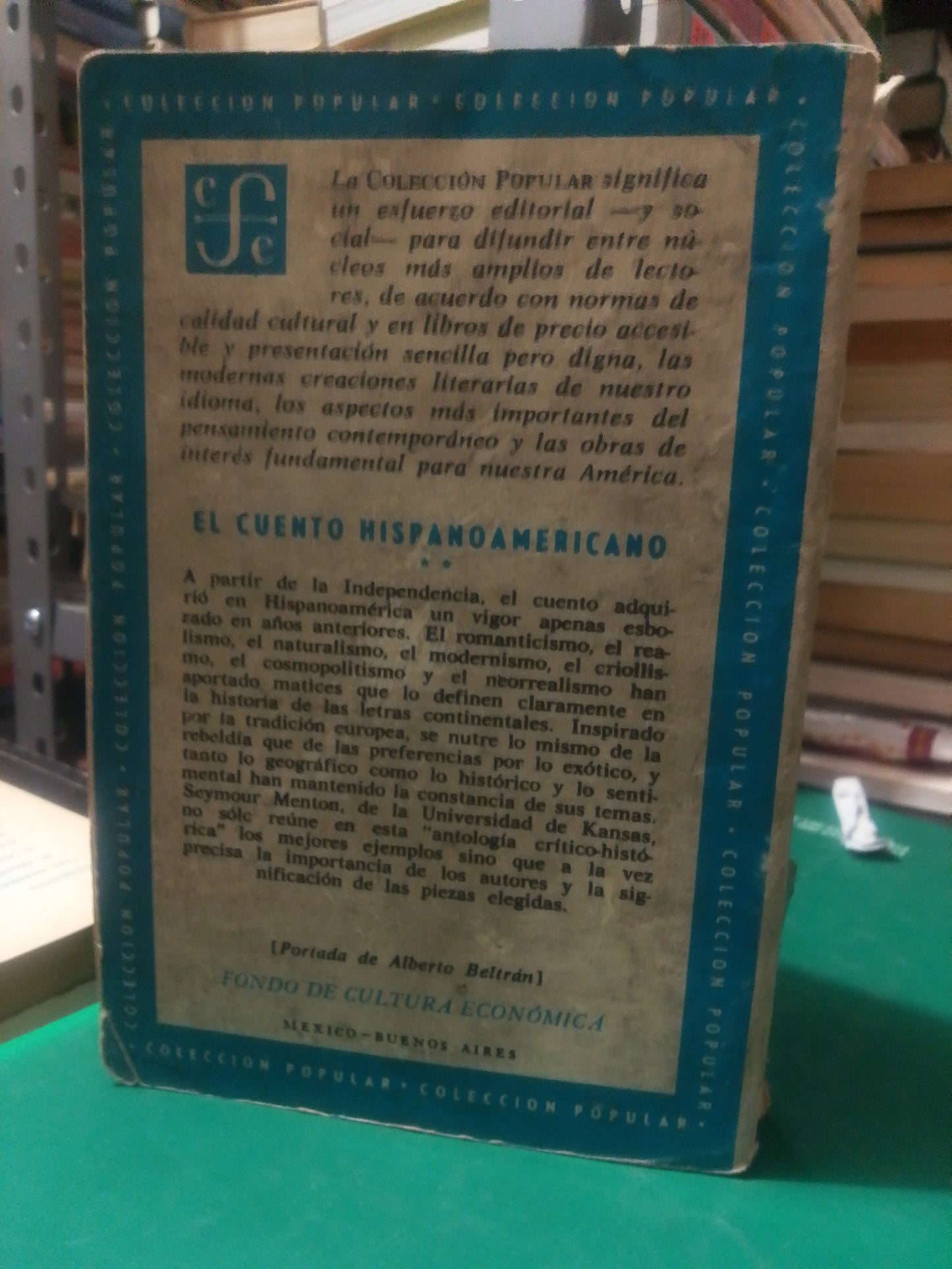 EL CUENTO HISPANOAMERICANO POR SEYMOUR MENTON USADO NOVELA JUAREZ