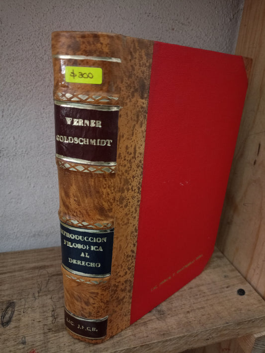 INTRODUCCIÓN FILOSÓFICA AL DERECHO POR WERNER GOLDSCHMIDT USADO DERECHO LITERARIO 305