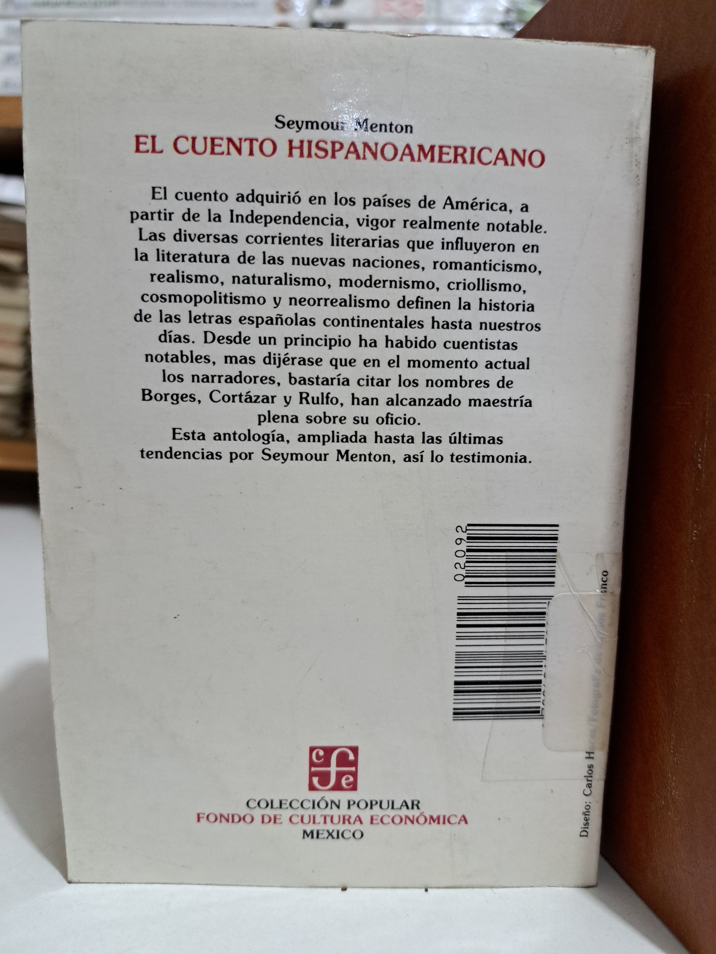 EL CUENTO HISPANOAMERICANO SEYMOUR MENTON USADO NOVELA JUÁREZ