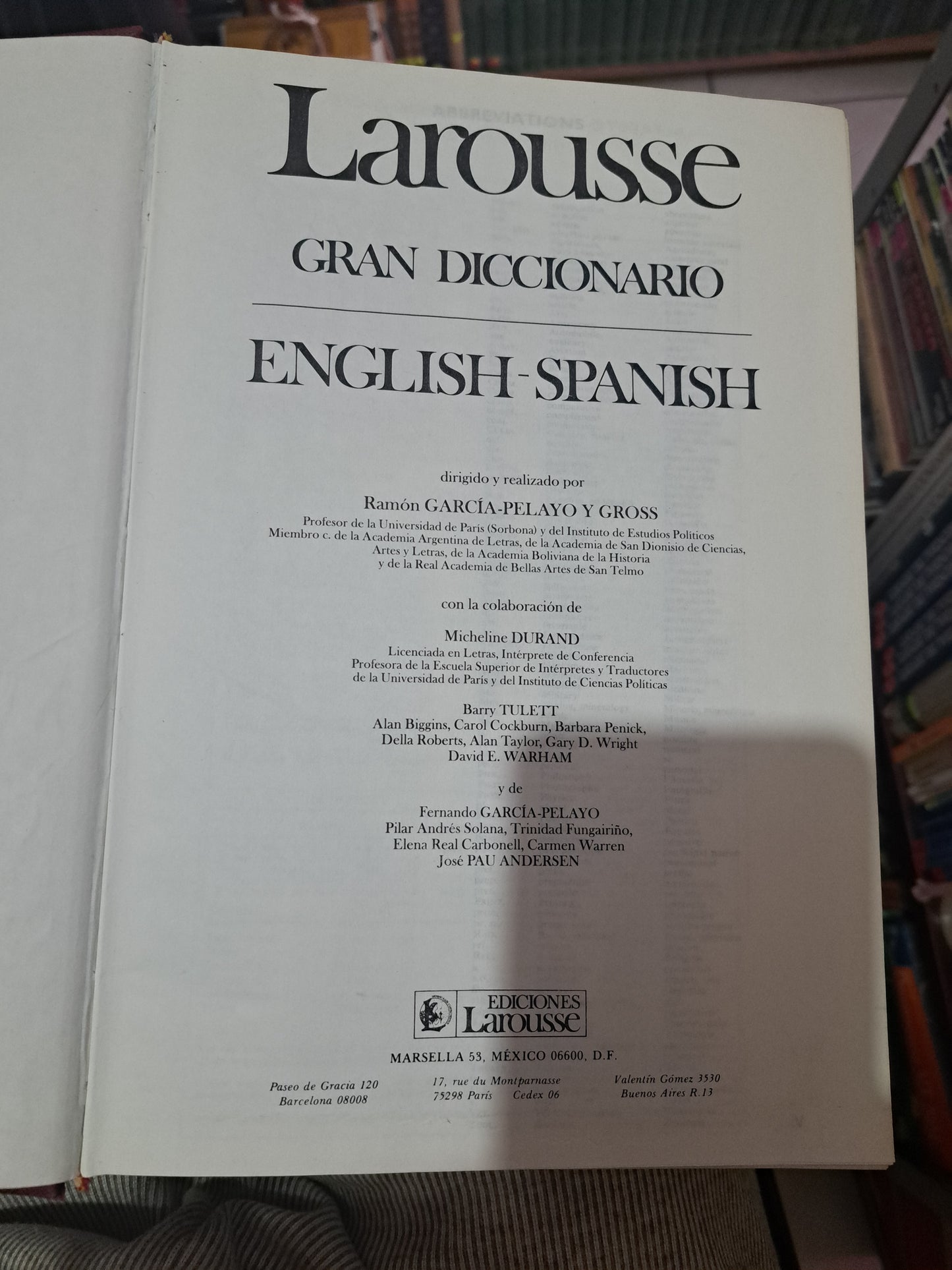 LAROUSSE GRAN DICCIONARIO ENGLISH-SAPANISH RAMÓN GARCÍA-PELAYO USADO EDUCACIÓN LITERARIO 305