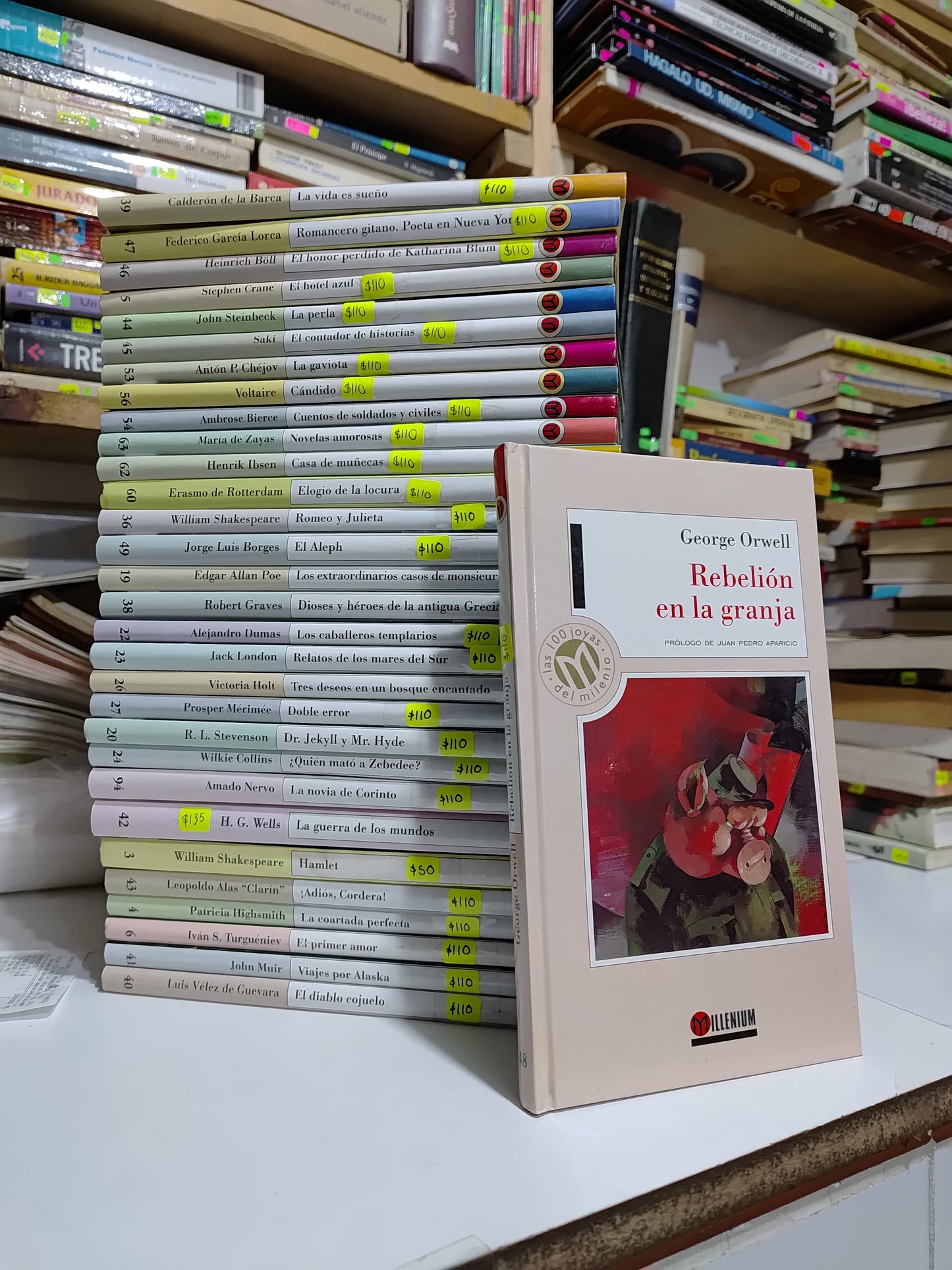 COLECCION DE NOVELAS MILLENIUM POR VARIOS AUTORES USADO NOVELAS JUAREZ 507 31 TOMOS $110 C/U