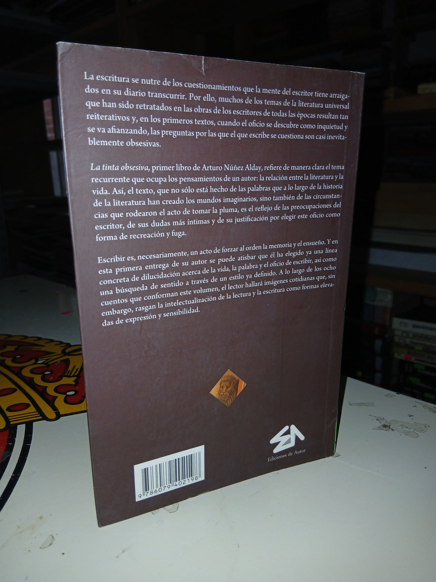 LA TINTA OBSESIVA POR ARTURO NÚÑEZ ALDAY USADO NOVELA LITERARIO 207