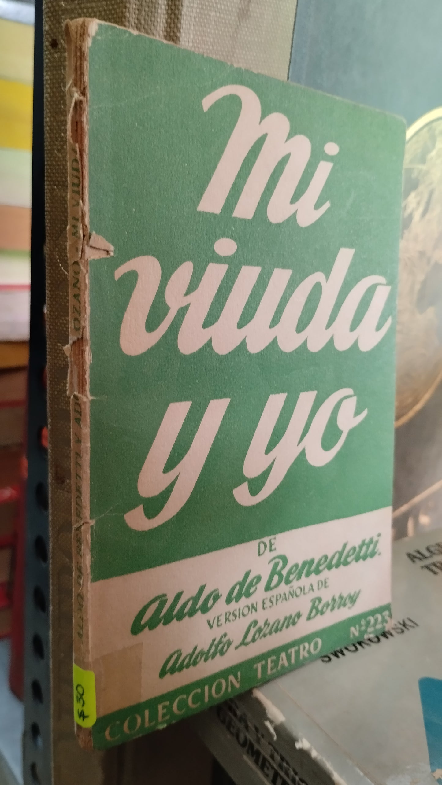 MI VIUDA Y YO DE ALDO DE BENEDETTI LIBRO USADO NOVELAS ALDAMA