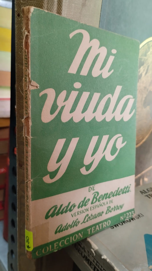 MI VIUDA Y YO DE ALDO DE BENEDETTI LIBRO USADO NOVELAS ALDAMA