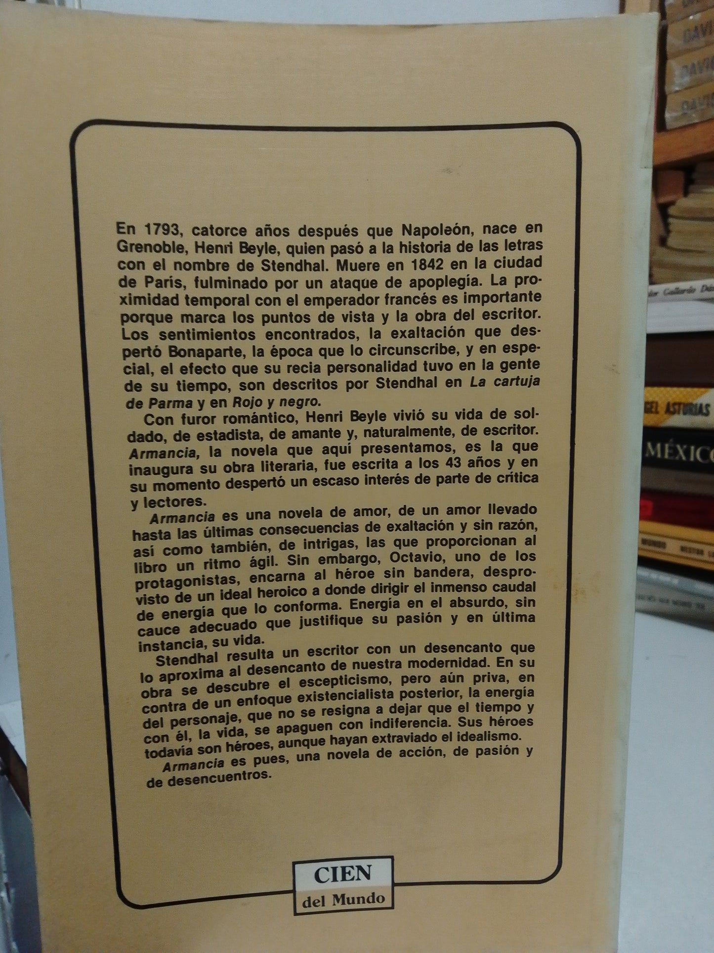 ARMANCIA POR STENDHAL USADO NOVELA JUAREZ