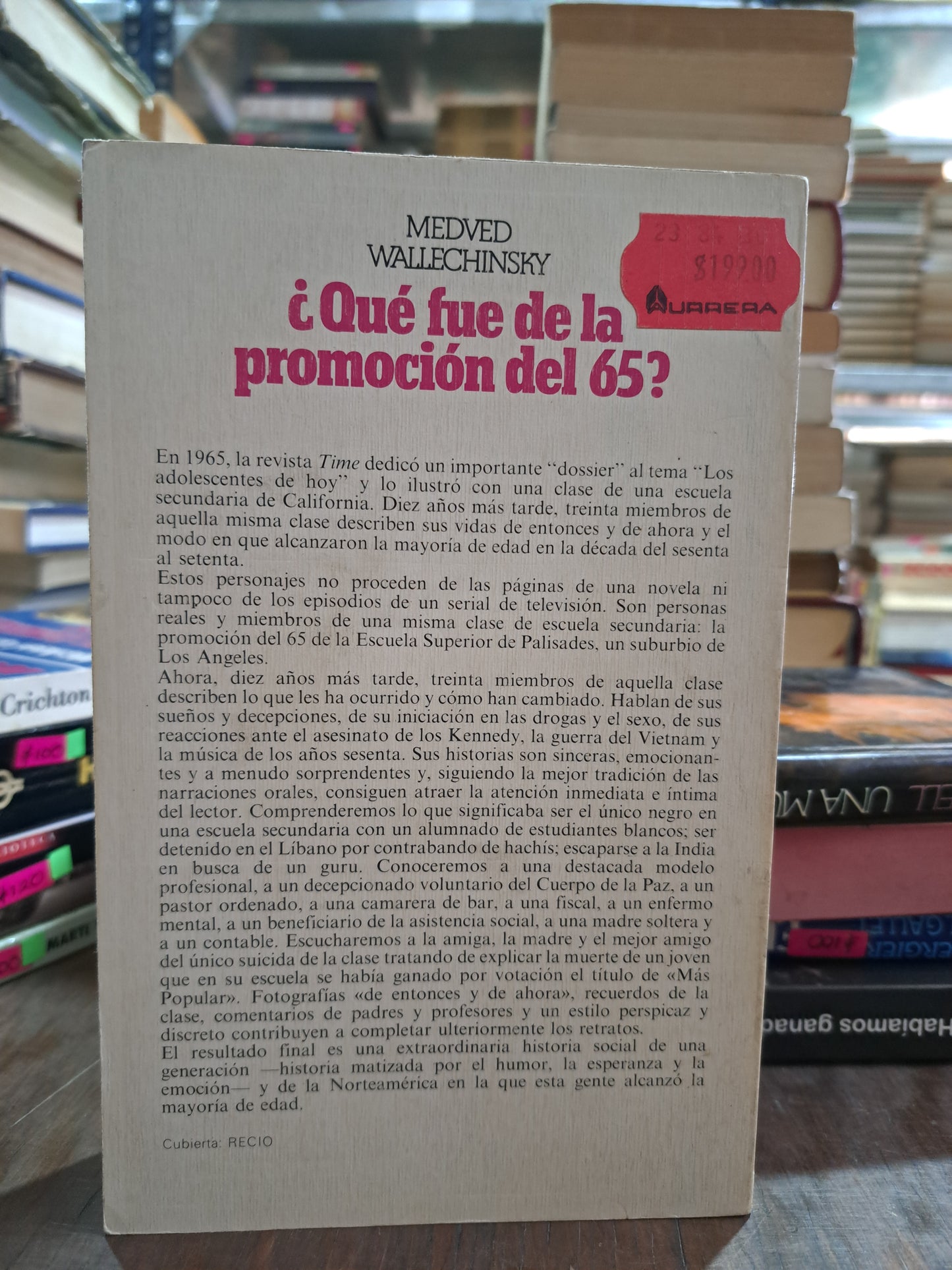 ¿QUE FUE DE LA PROMOCION DEL 65? MEDVED WALLECHINSKY USADO NOVELA ALDAMA