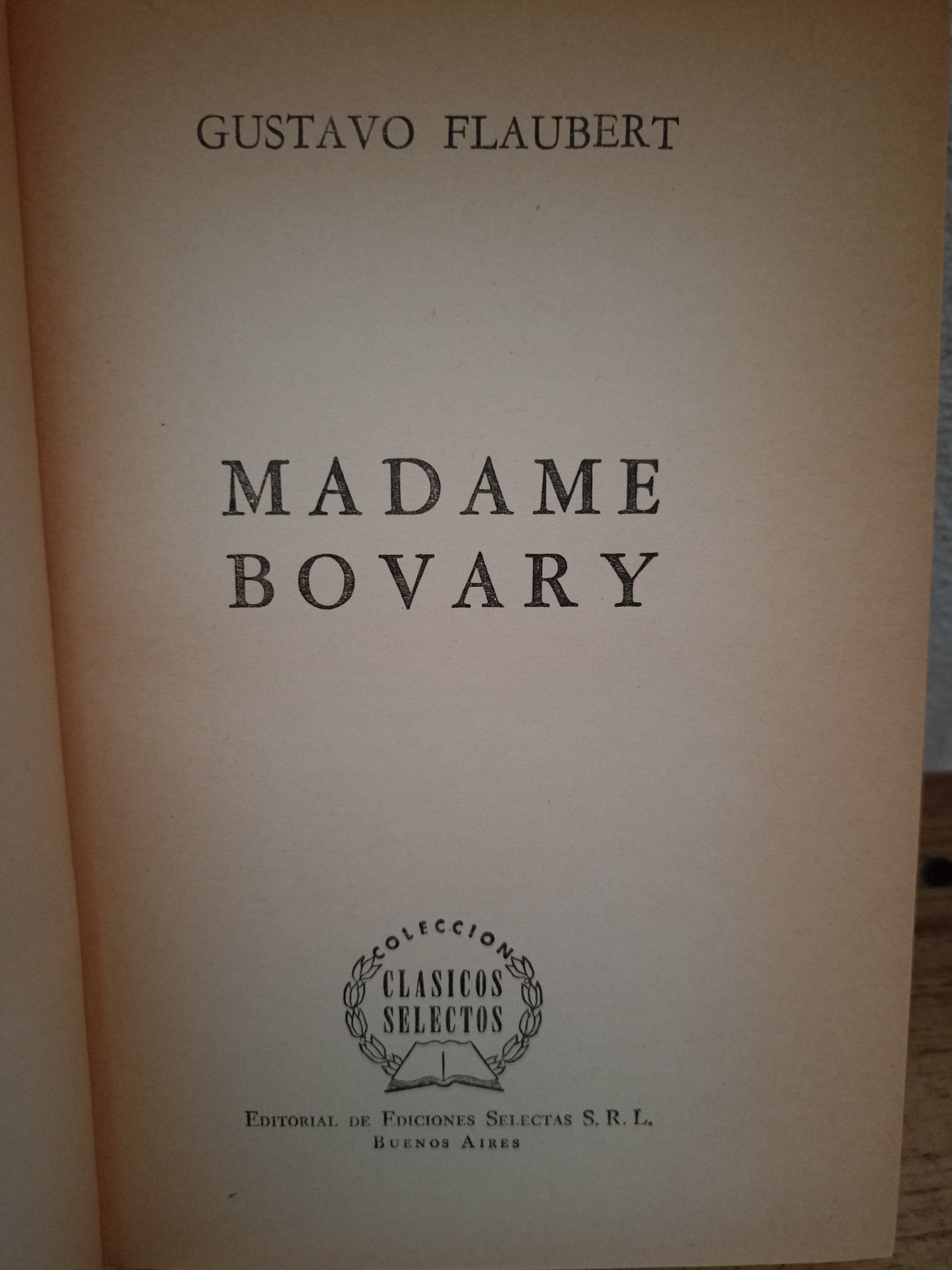 MADAME BOVARY POR GUSTAVO FLAUBERT USADO NOVELA LITERARIO 305
