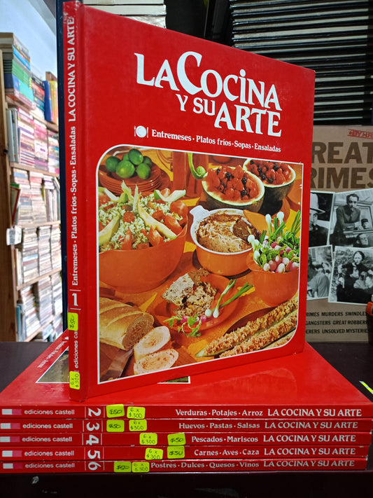 ENCICLOPEDIA LA COCINA Y SU ARTE 6 TOMOS USADO COCINA LITERARIO 305
