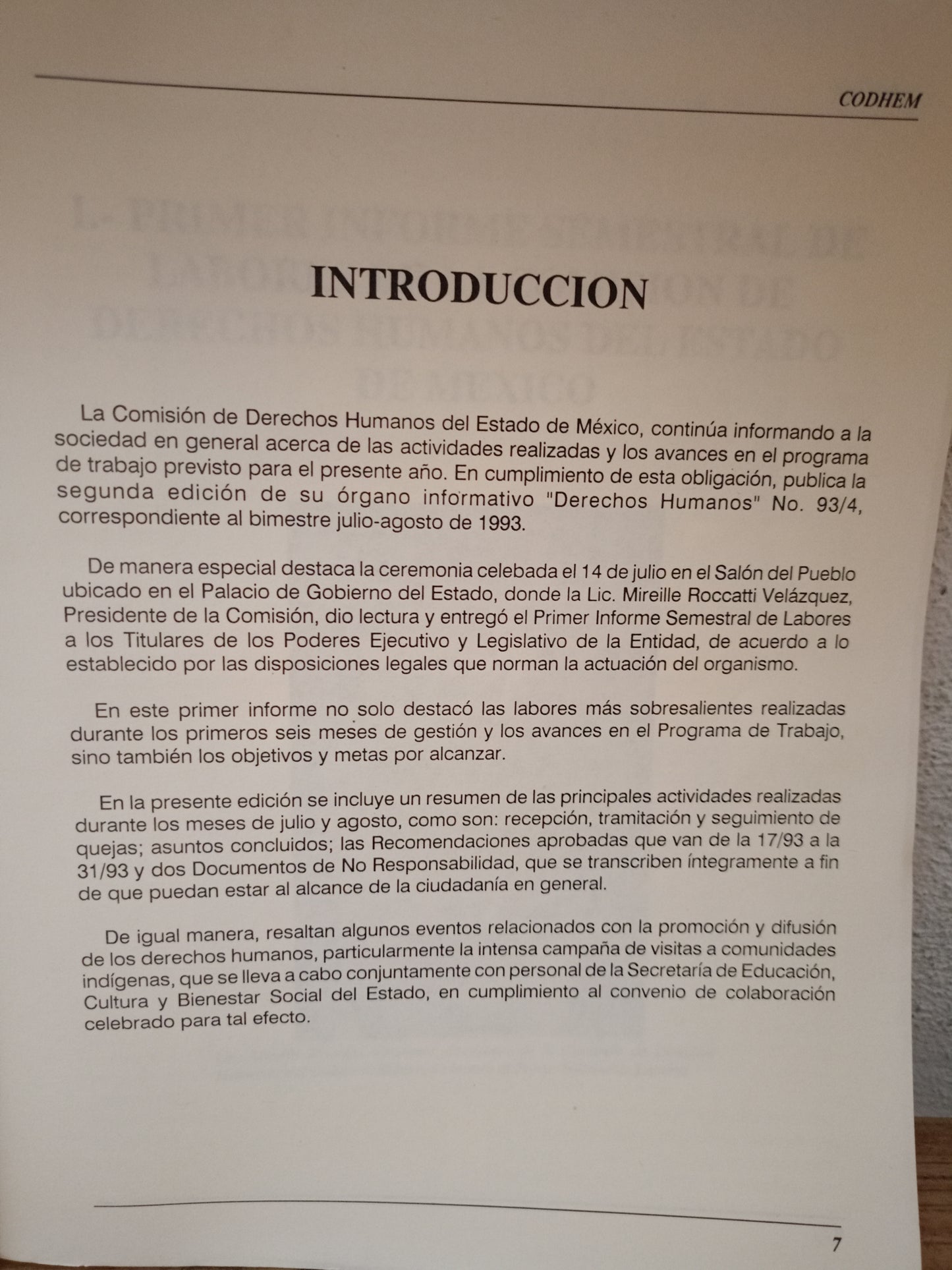 DERECHOS HUMANOS ÓRGANO INFORMATIVO USADO DERECHO LITERARIO 305