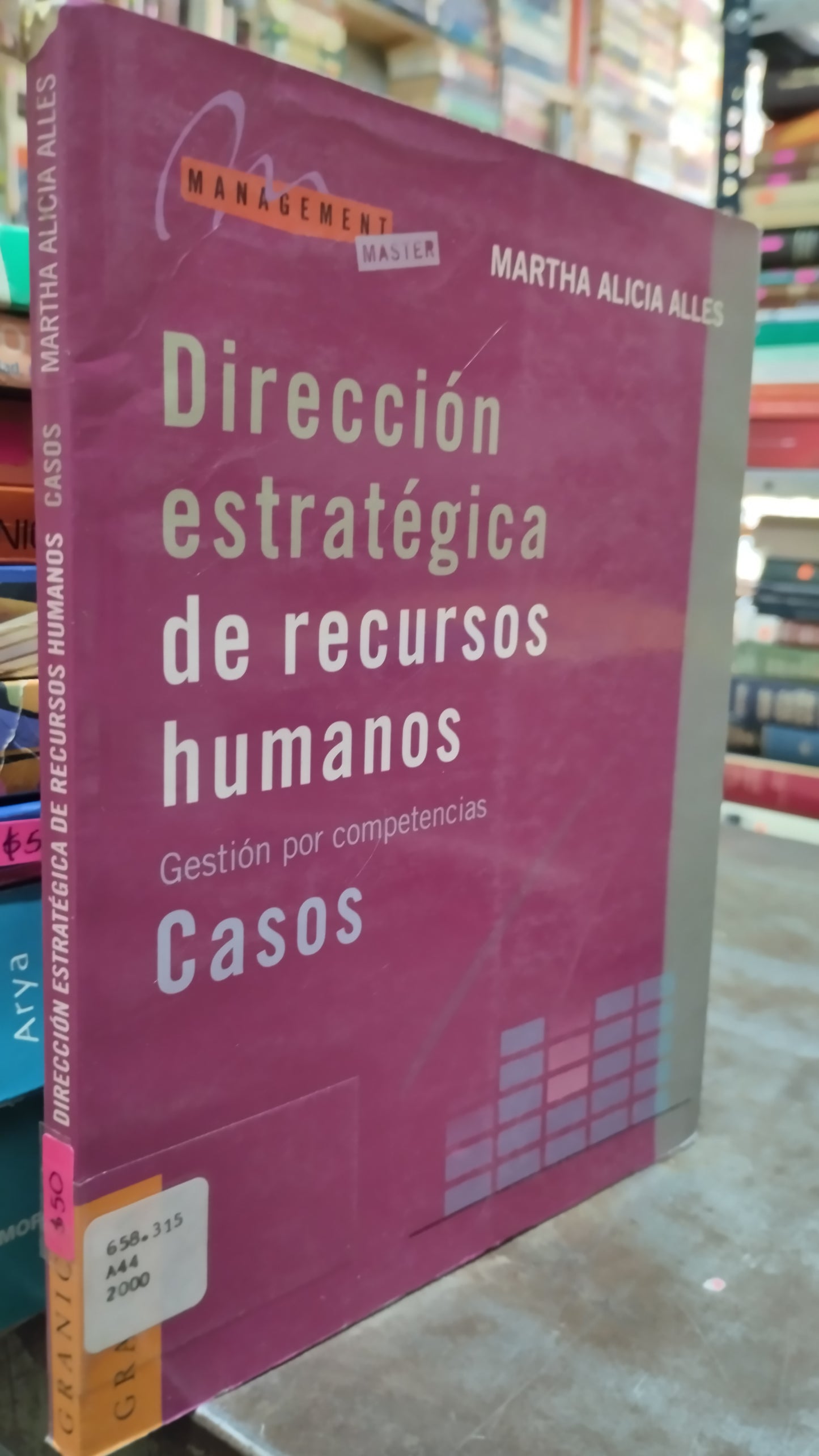 DIRECCION ESTRATEGICA DE RECURSOS HUMANOS POR MARTHA ALICIA ALLES LIBRO USADO ADMINISTRACION ALDAMA