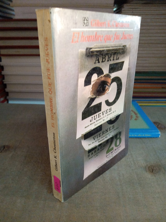 EL HOMBRE QUE FUE JUEVES POR GILBERT K CHESTERTON USADO NOVELA LITERARIO 207
