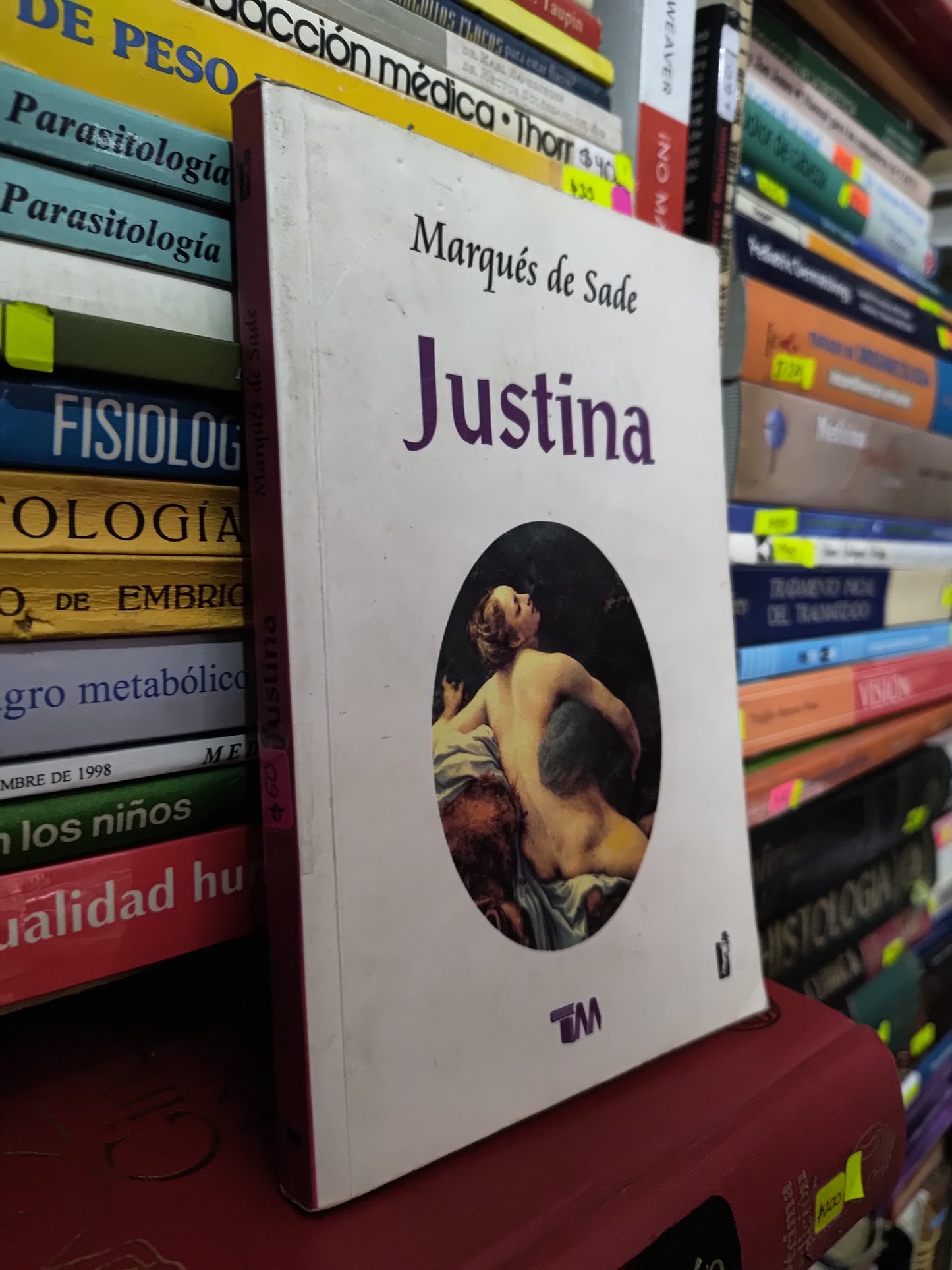 JUSTINA POR EL MARQUES DE SADE USADO NOVELAS LITERARIO 305