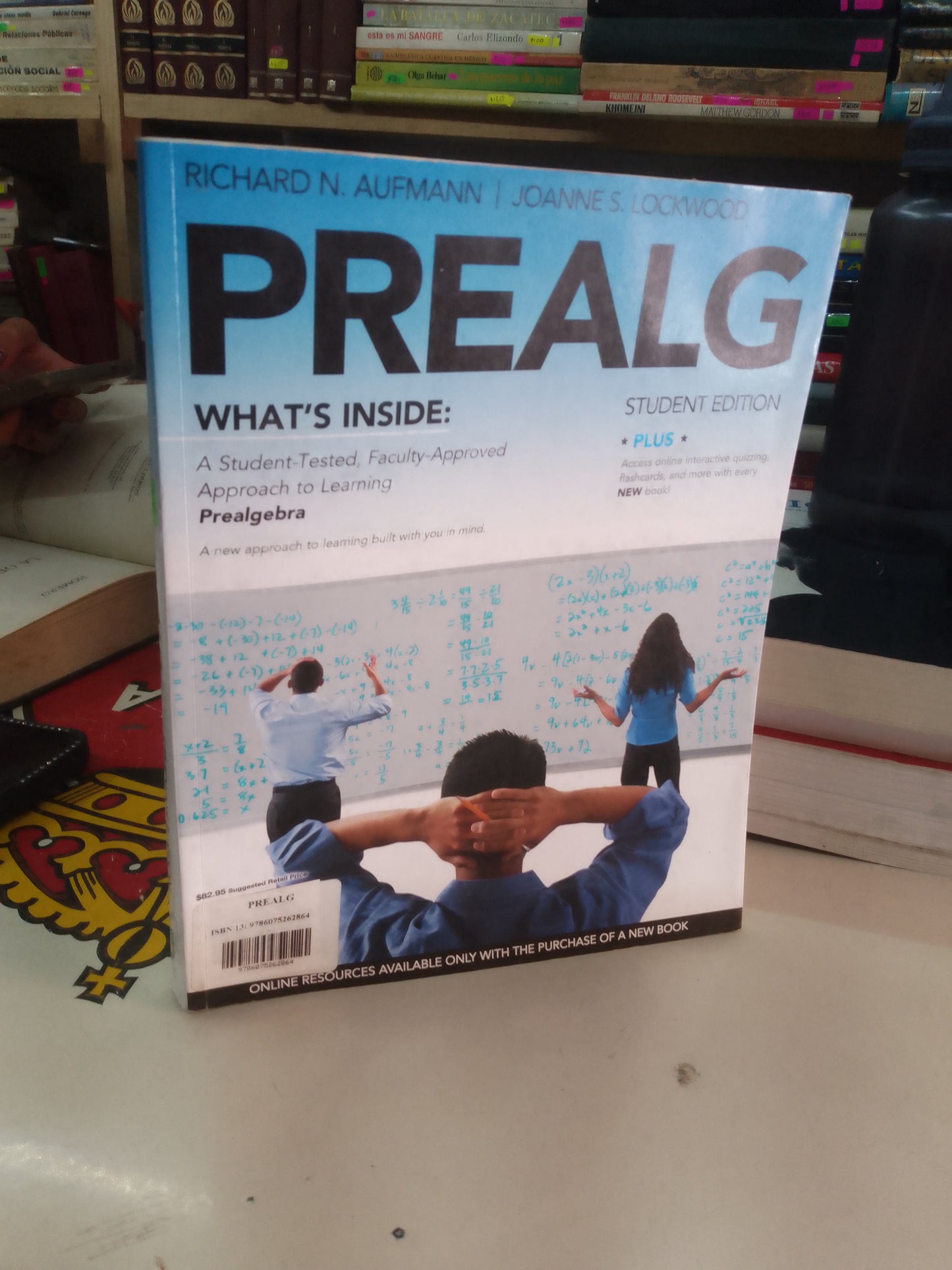 PREALG STUDENT EDITION POR AUFMANN Y LOCKWOOD USADO MATEMÁTICAS LITERARIO 207