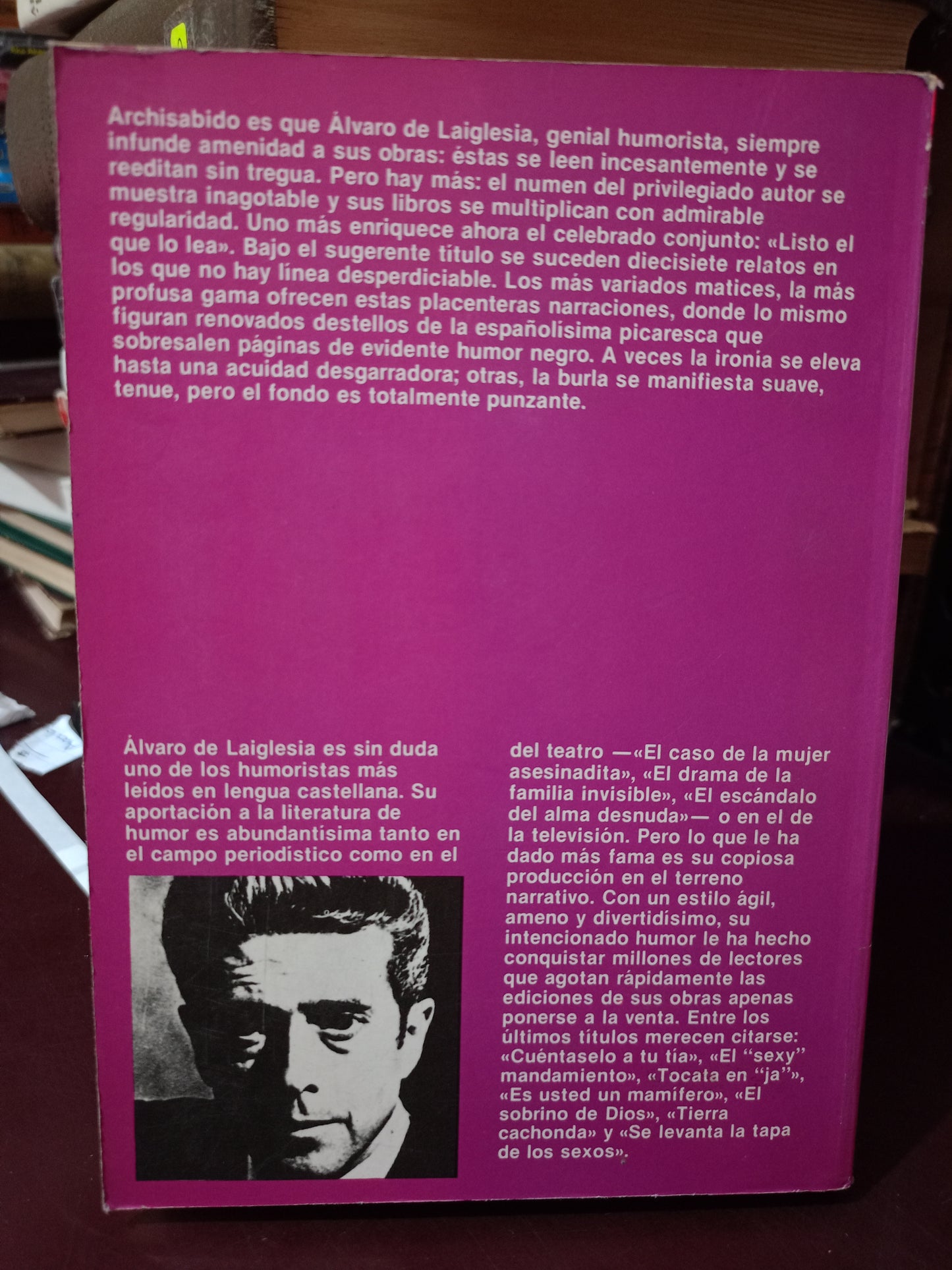 LISTO EL QUE LO LEA ÁLVARO DE LAIGLESIA USADO NOVELA LITERARIO 305