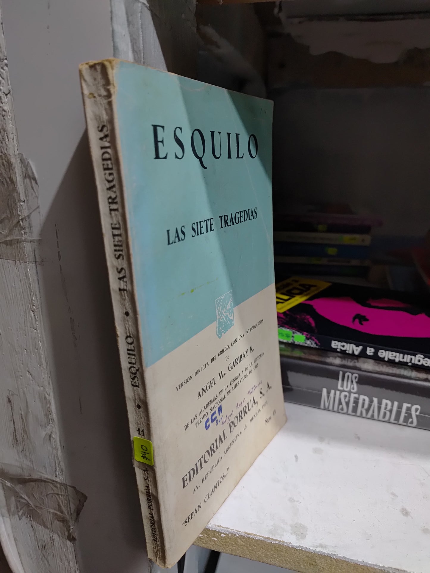LAS SIETE TRAGEDIAS POR ESQUILL USADO NOVELAS JUAREZ 507