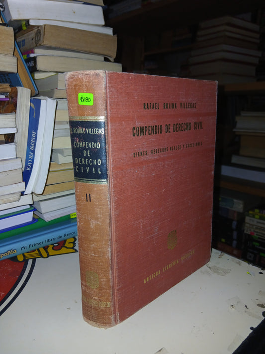 COMPENDIO DE DERECHO CIVIL: BIENES, DERECHOS REALES Y SUCESIONES POR RAFAEL ROJINA VILLEGAS USADO DERECHO LITERARIO 207