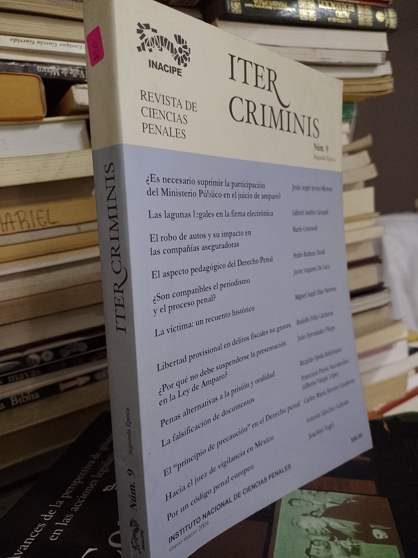 INTER CRIMINIS POR REVISTA DE CIENCIAS PENALES USADO DERECHO JUAREZ 515