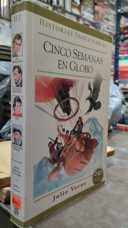 CINCO SEMANAS EN GLOBO POR JULIO VERNE LIBRO USADO ANTIGUO ALDAMA