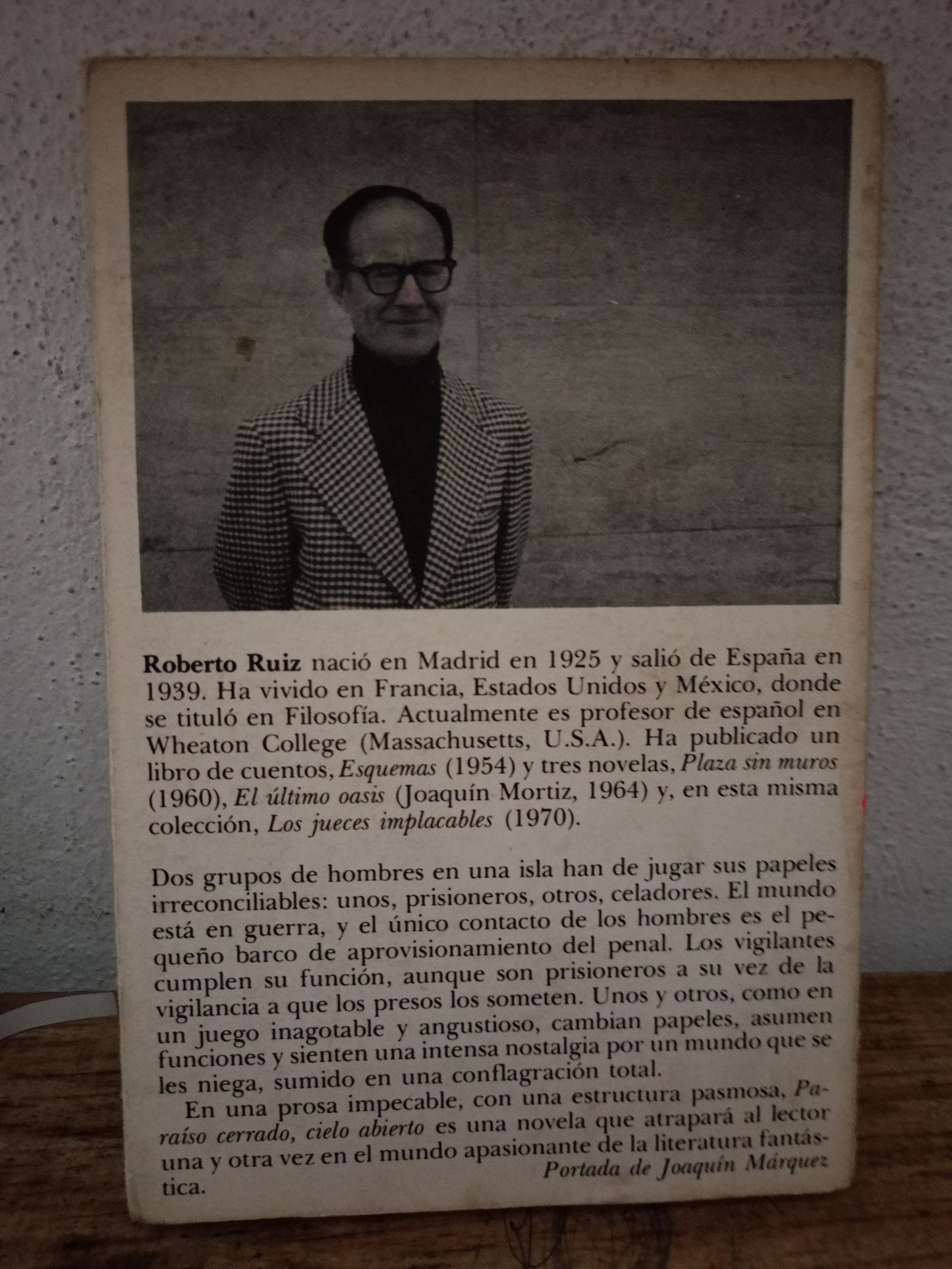 PARAISO CERRADO CIELO ABIERTO ROBERTO RUIZ USADO NOVELA LITERARIO 305